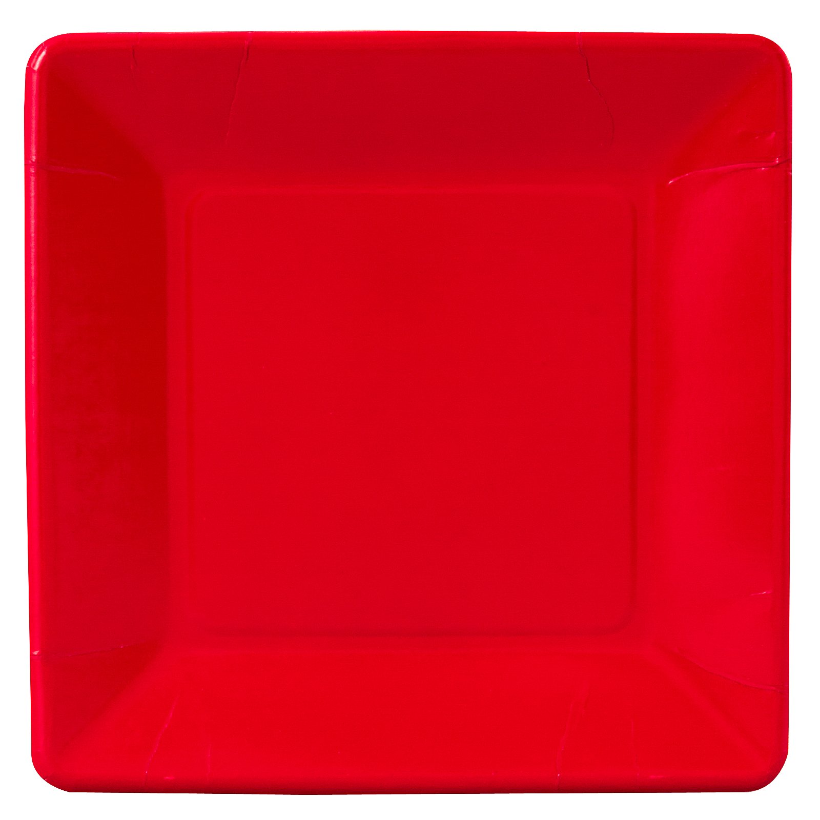 Classic Red (Red) Square Dinner Plates (18 count)
