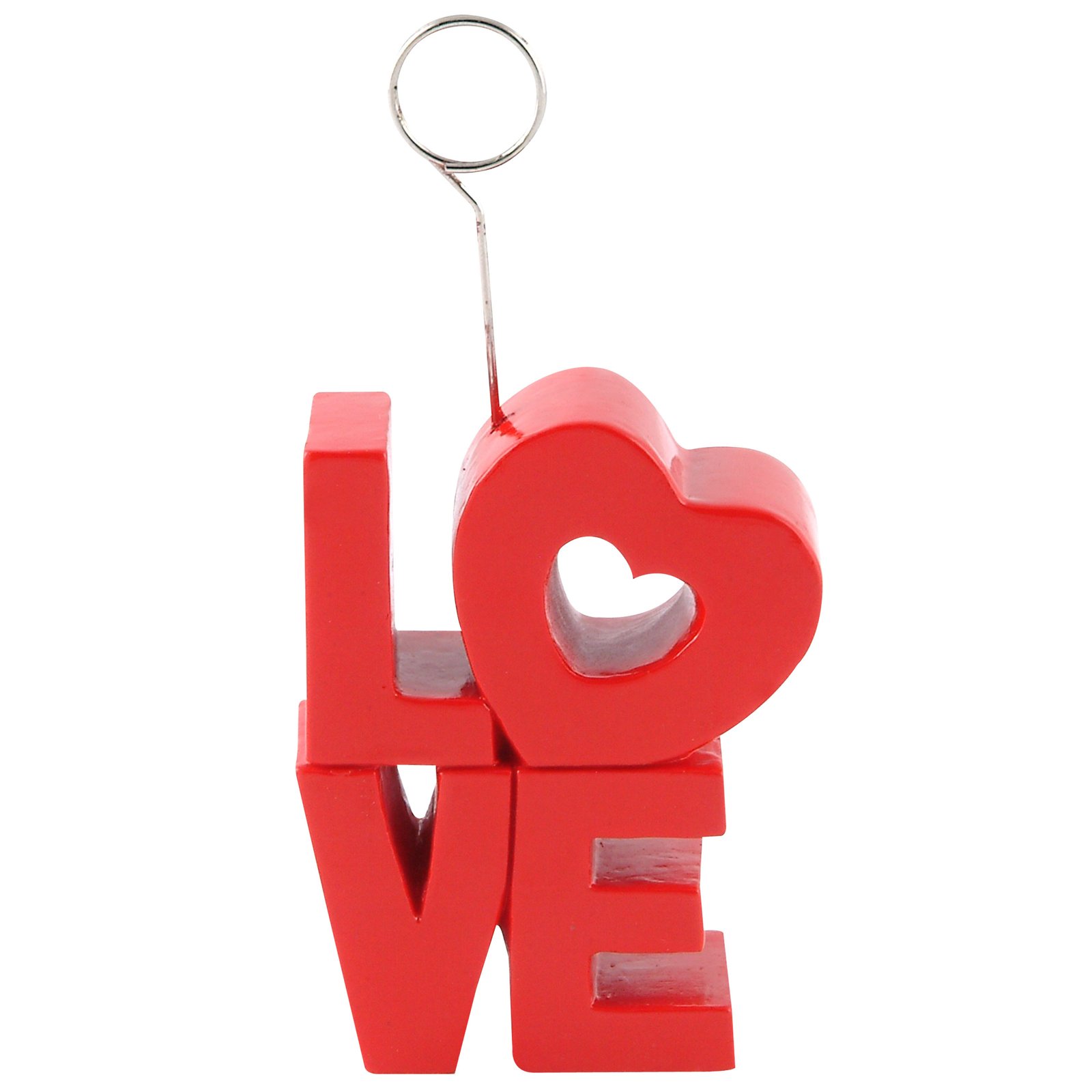 Red "Love" Photo/Balloon Holder - Click Image to Close