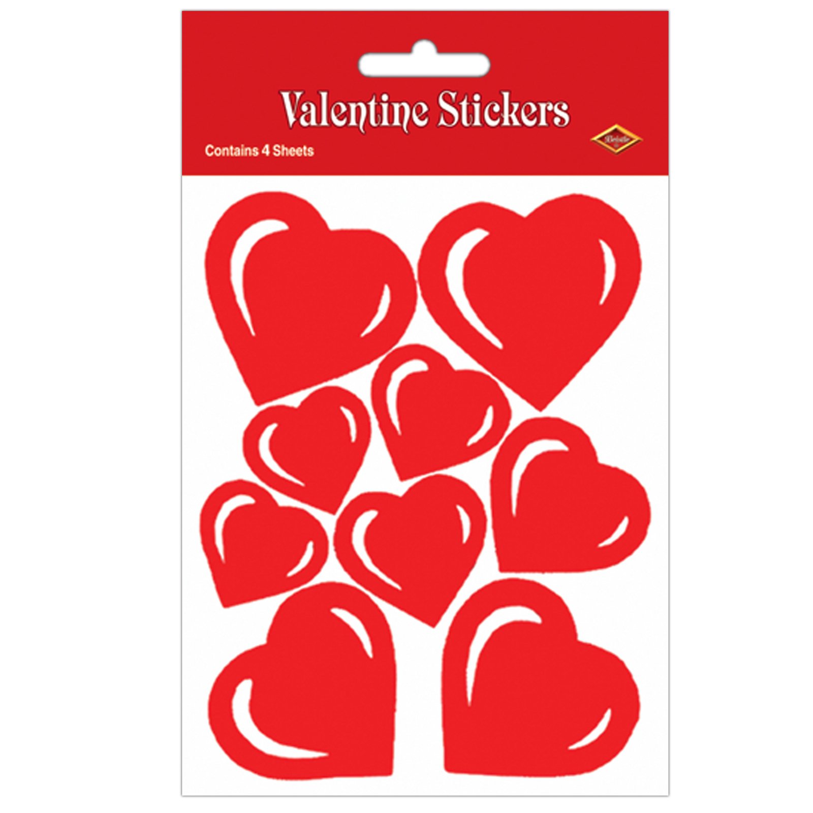 Valentine Heart Sticker Sheets (4 count)