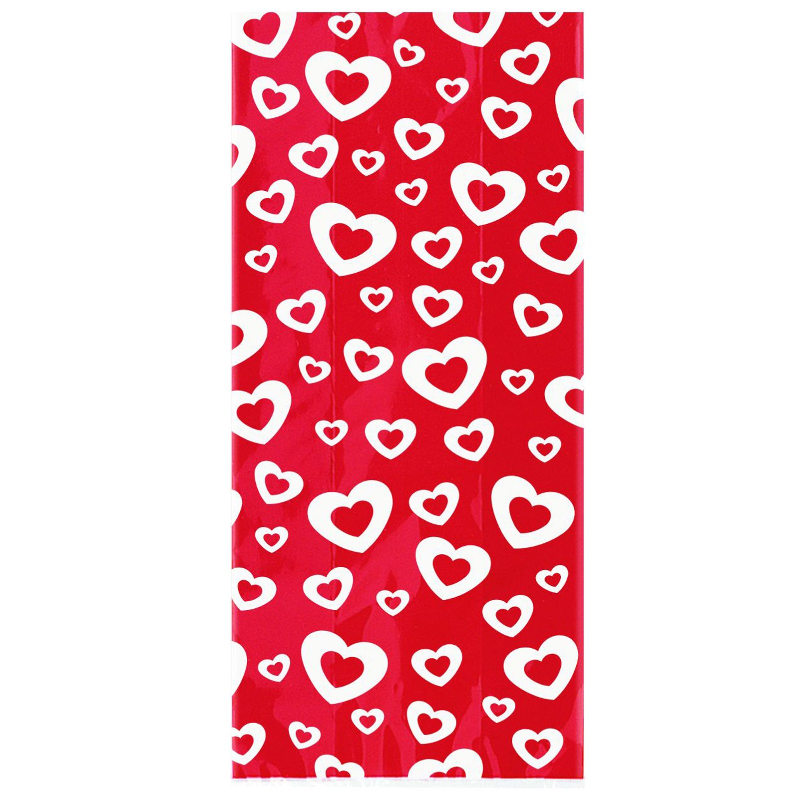 Hearts A-Fire Cello Bags (20 count) - Click Image to Close