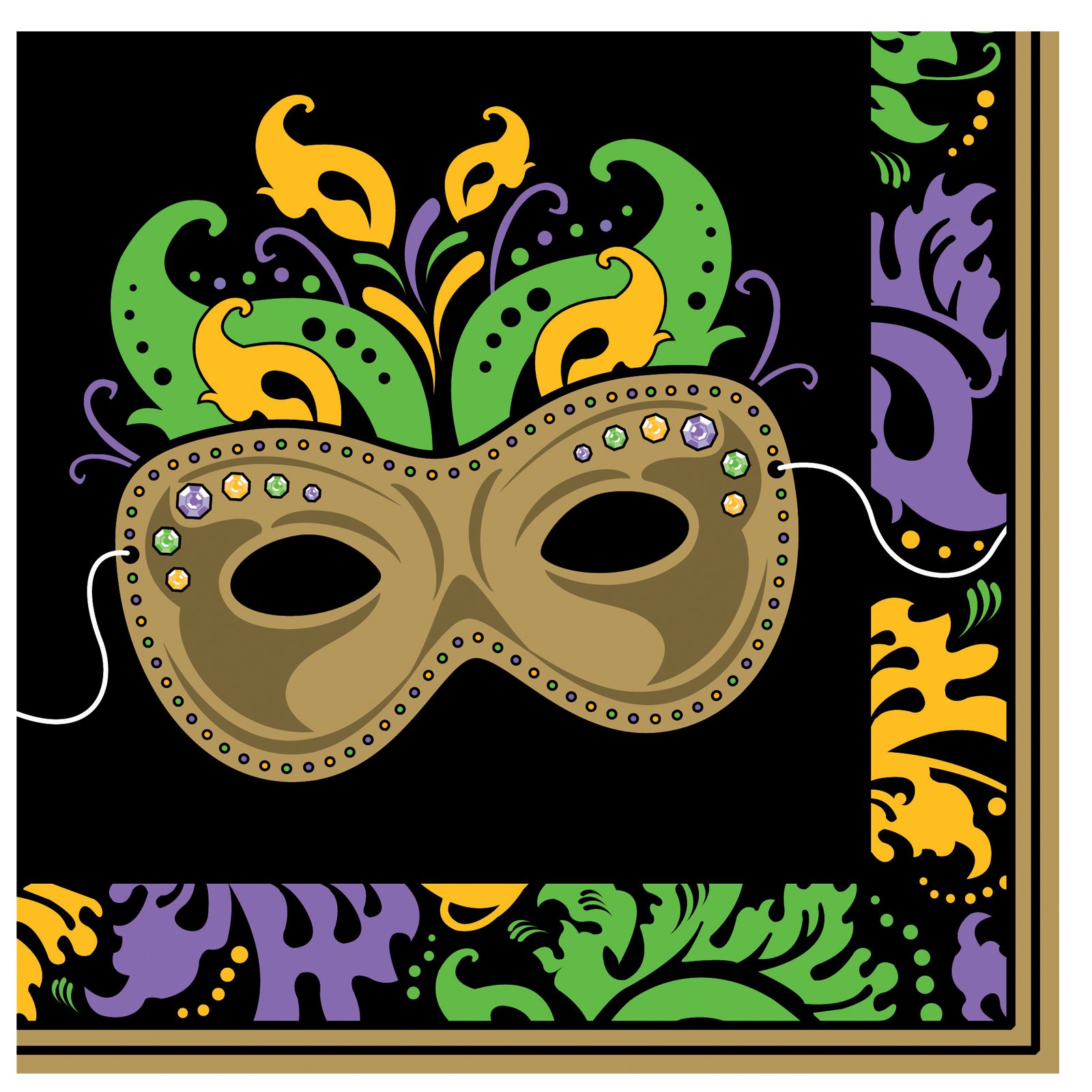 Mardi Gras Magic Lunch Napkins (18 count) - Click Image to Close