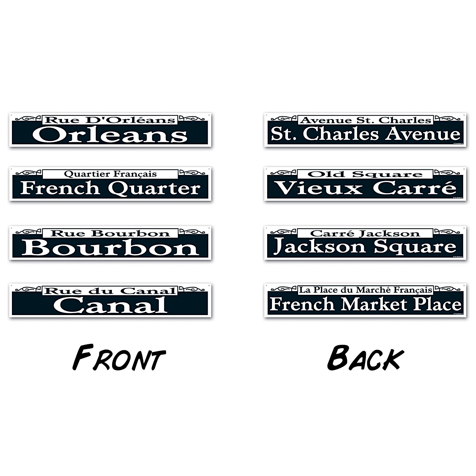 Mardi Gras Street Sign Cutouts (4 count) - Click Image to Close