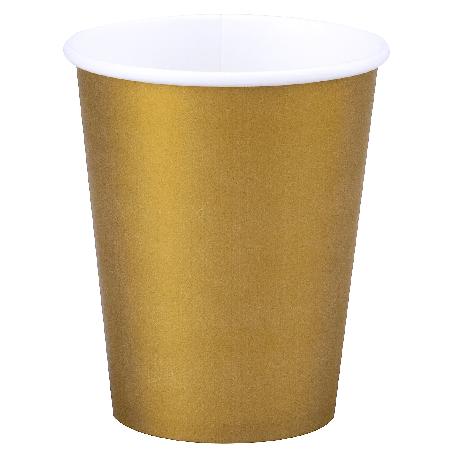 Glittering Gold (Gold) 9 oz. Cups (24 count) - Click Image to Close