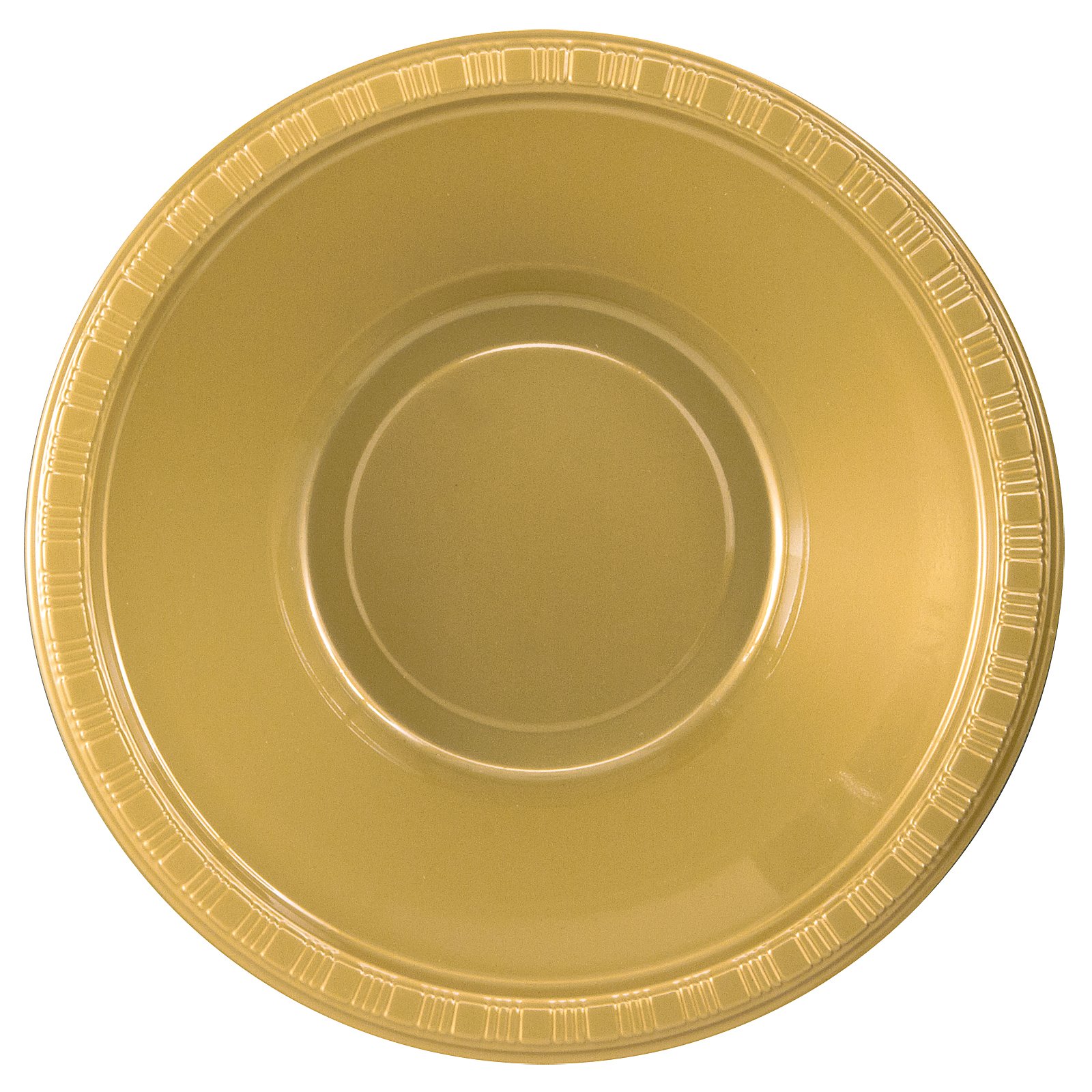 Glittering Gold (Gold) Plastic Bowls (20 count) - Click Image to Close