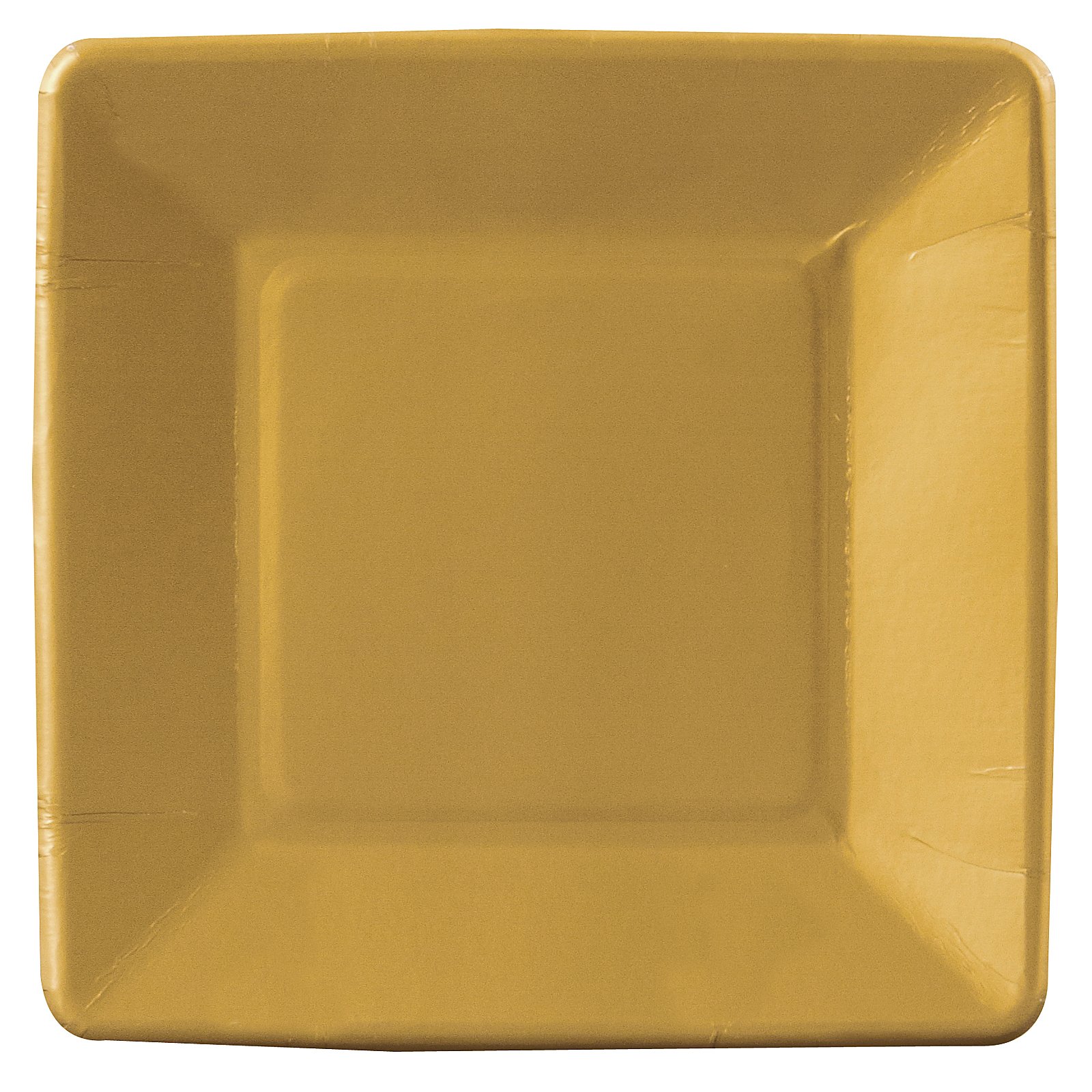 Glittering Gold (Gold) Square Dessert Plates (18 count) - Click Image to Close