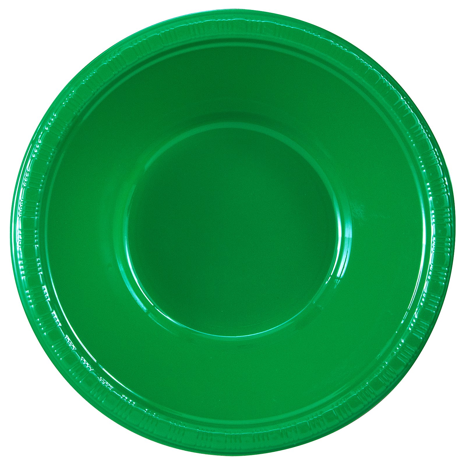 Emerald Green (Green) Plastic Bowls (20 count) - Click Image to Close