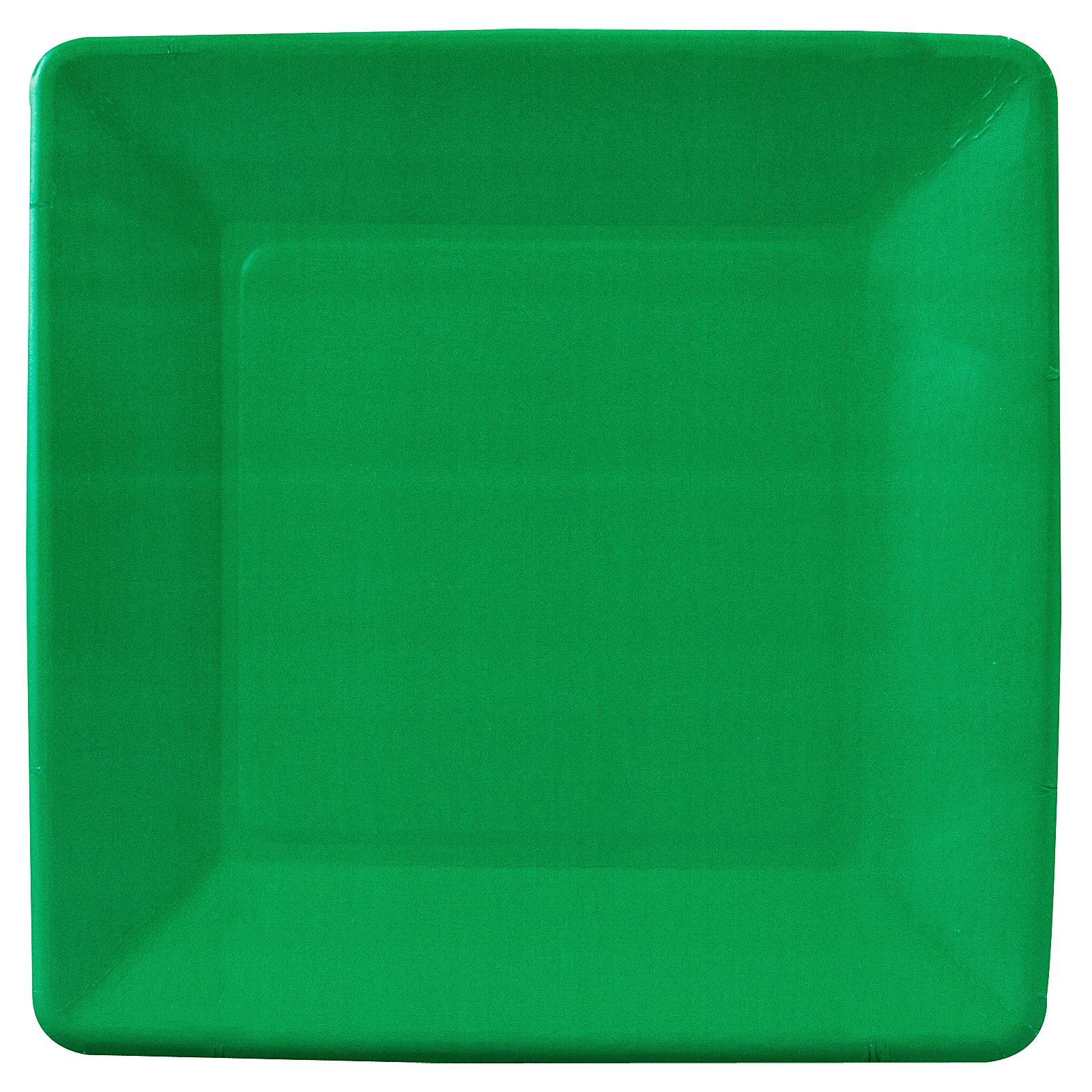 Emerald Green (Green) Square Dinner Plates (18 count)