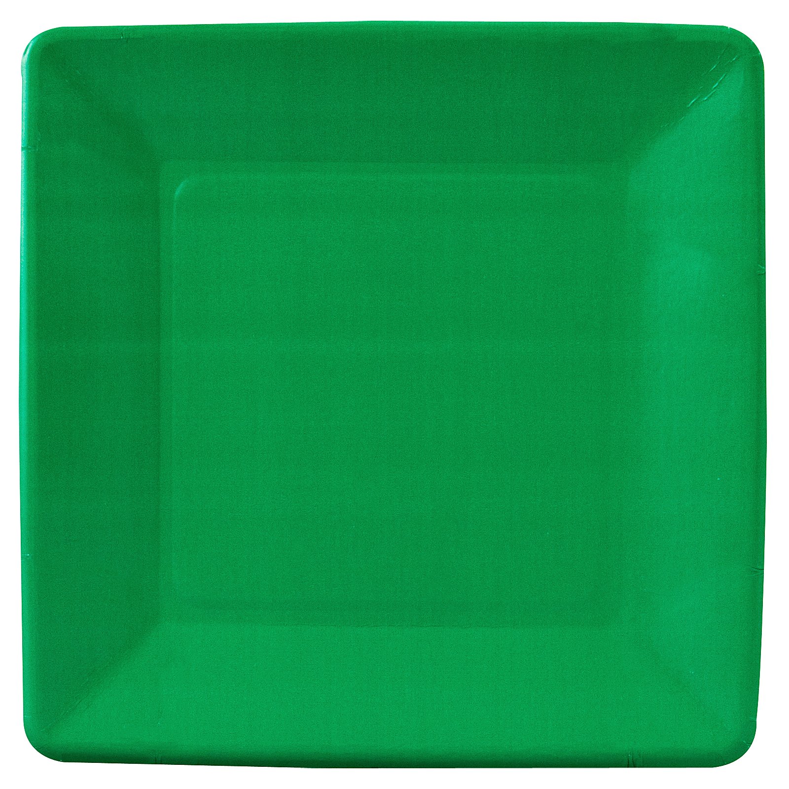 Emerald Green (Green) Square Dinner Plates (18 count) - Click Image to Close