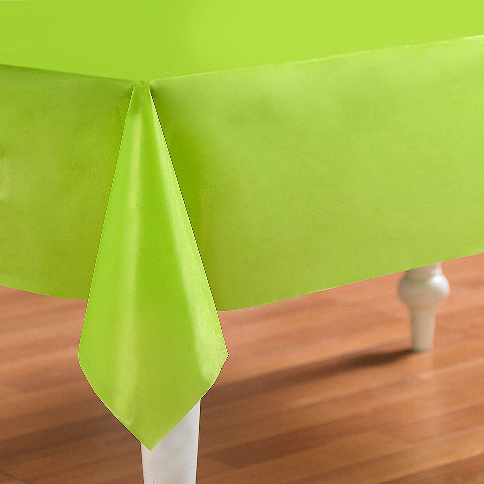 Fresh Lime (Lime Green) Plastic Tablecover - Click Image to Close