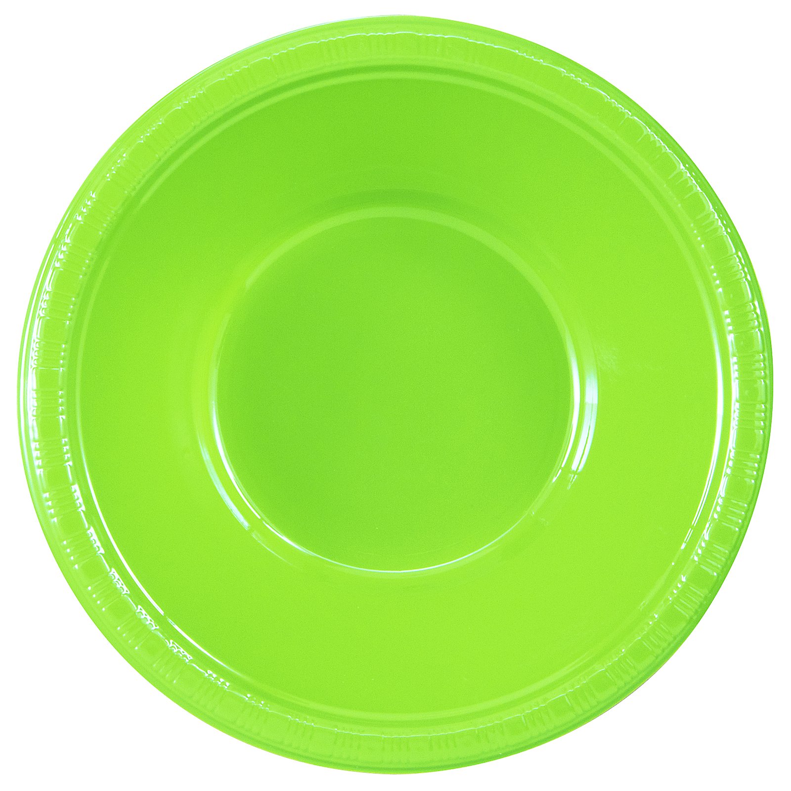 Fresh Lime (Lime Green) Plastic Bowls (20 count) - Click Image to Close