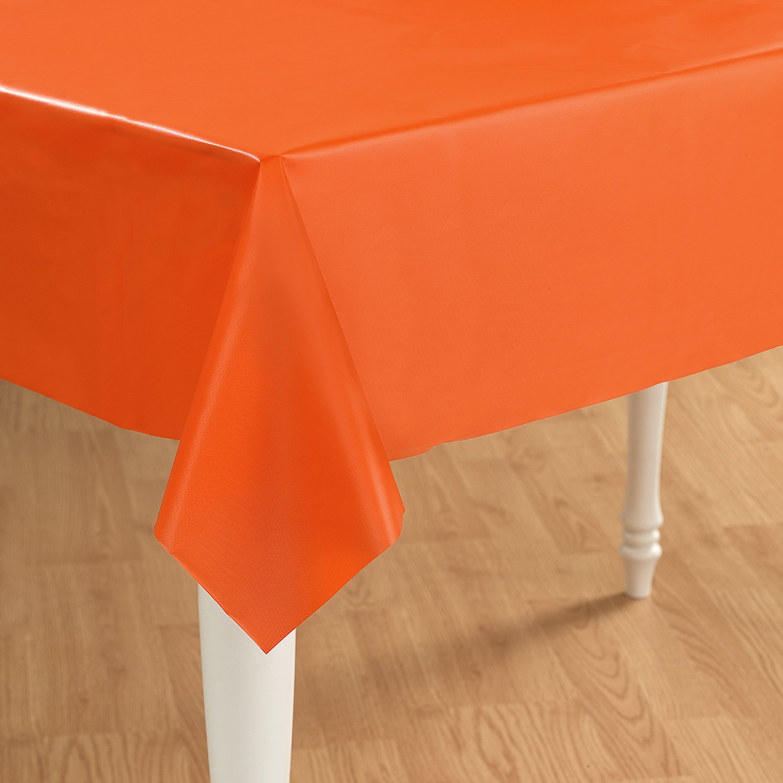 Sunkissed Orange (Orange) Plastic Tablecover - Click Image to Close