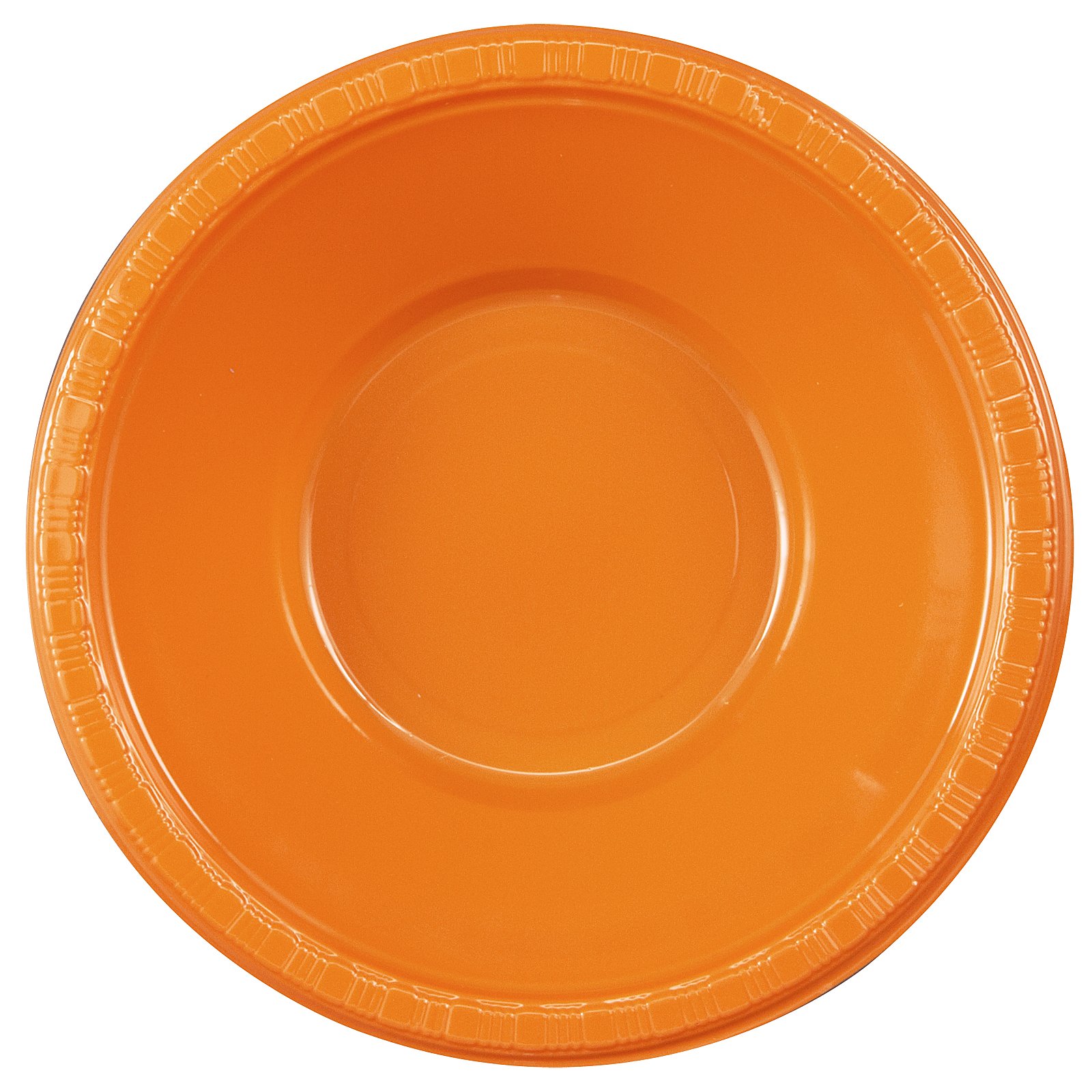 Sunkissed Orange (Orange) Plastic Bowls (20 count) - Click Image to Close