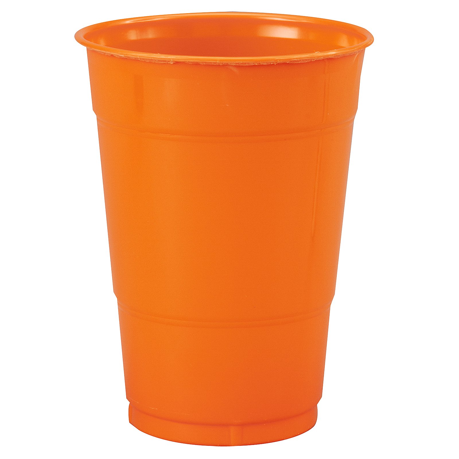 Sunkissed Orange (Orange) 16 oz. Plastic Cups (20 count) - Click Image to Close