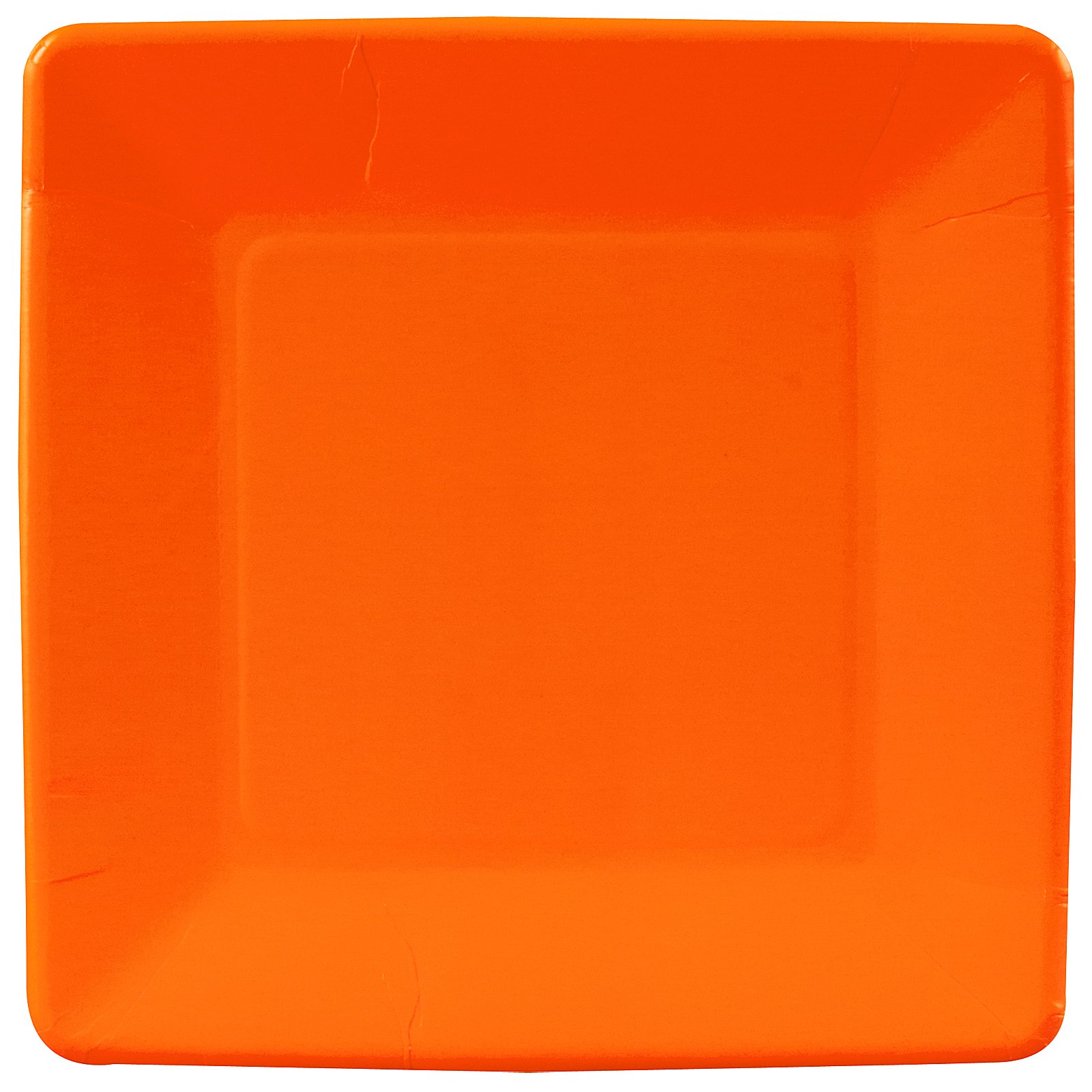 Sunkissed Orange (Orange) Square Dinner Plates (18 count)