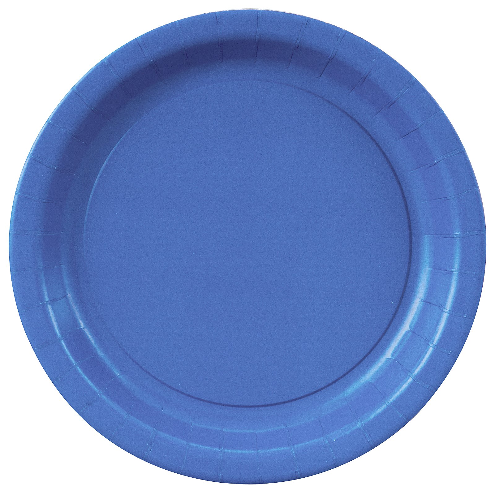 True Blue (Blue) Paper Dessert Plates (24 count) - Click Image to Close