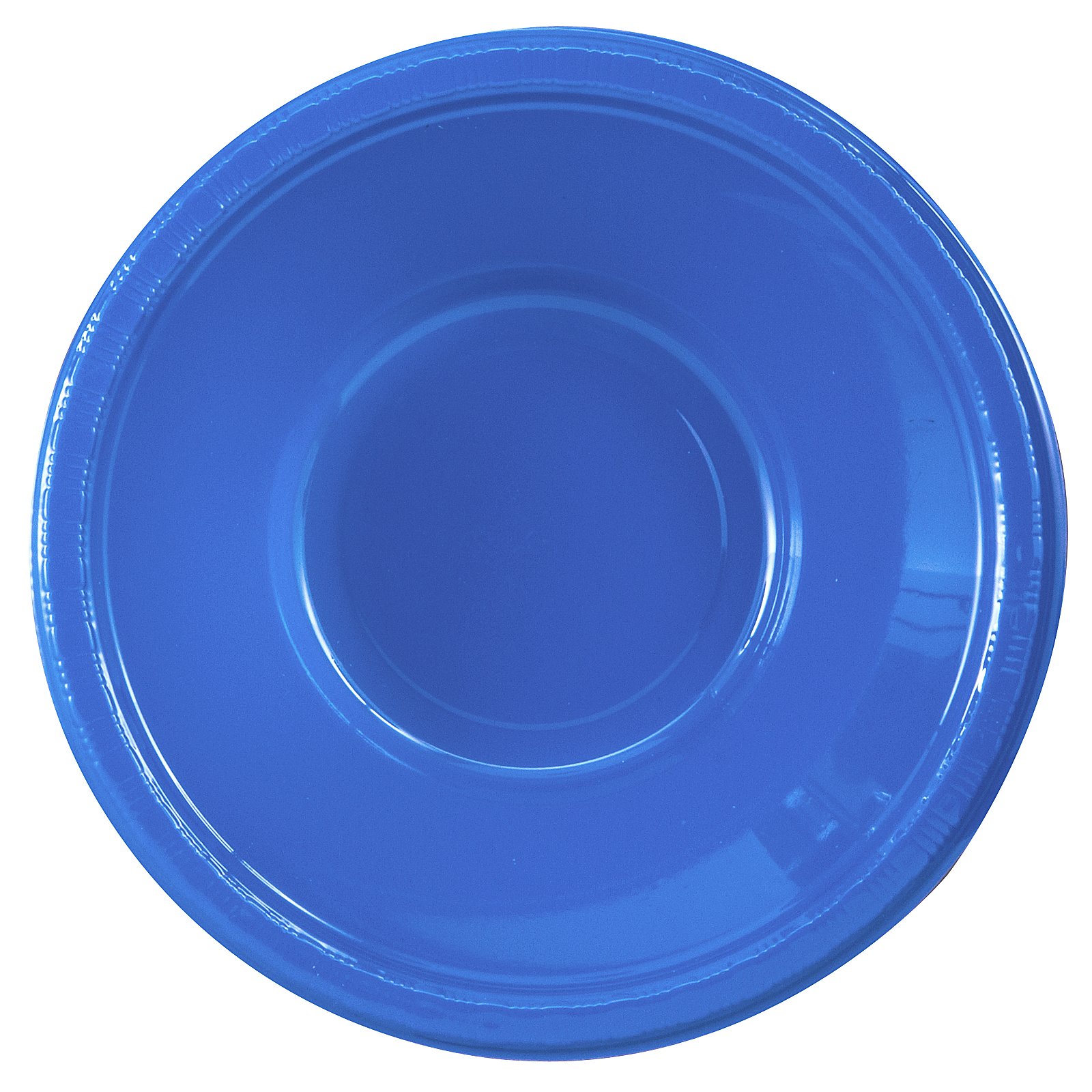 True Blue (Blue) Plastic Bowls (20 count) - Click Image to Close