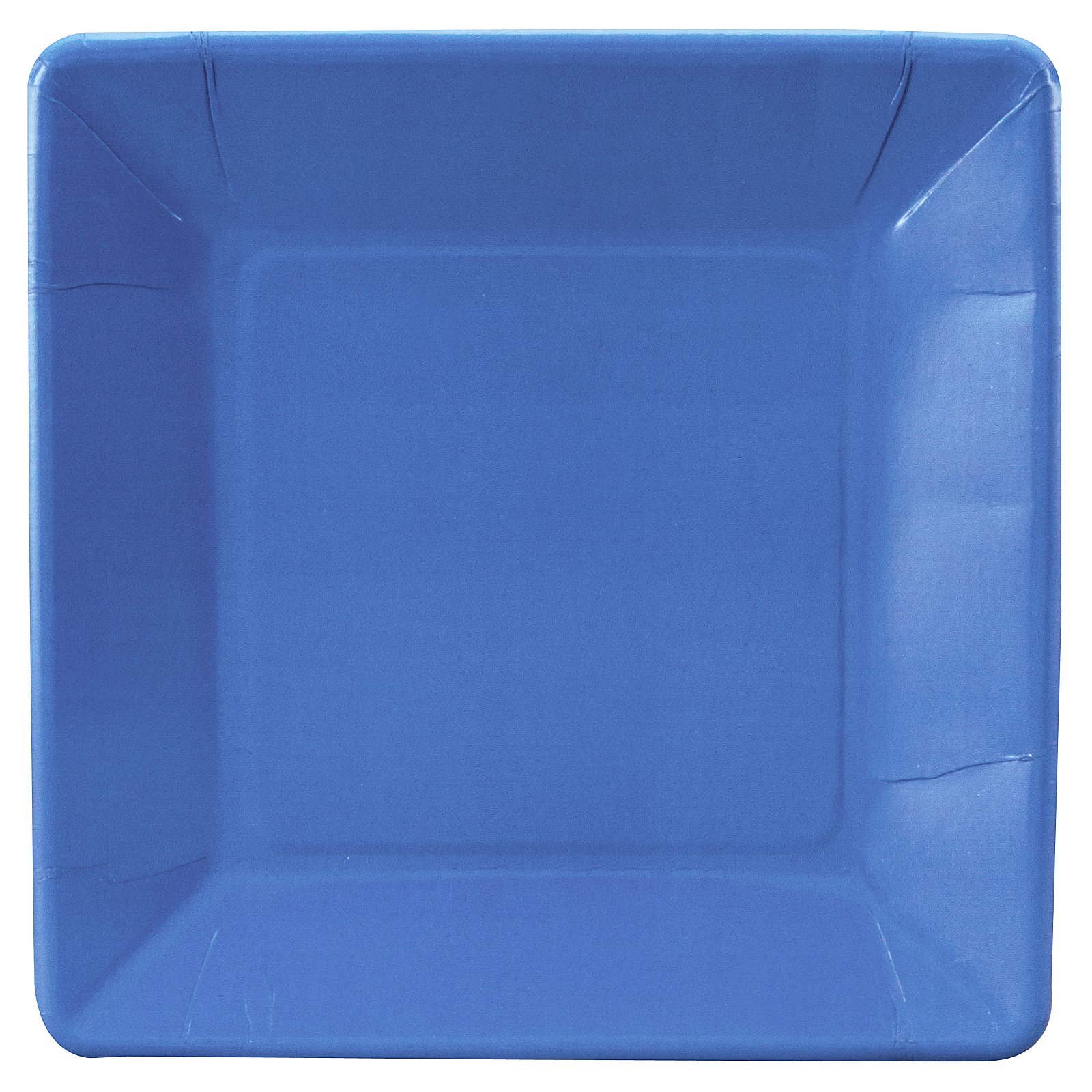 True Blue (Blue) Square Dinner Plates (18 count) - Click Image to Close