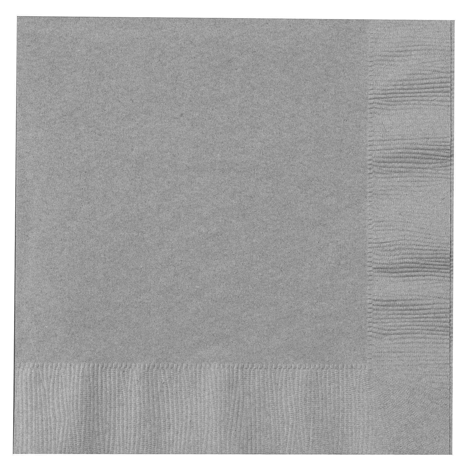 Shimmering Silver (Silver) Lunch Napkins (50 count) - Click Image to Close