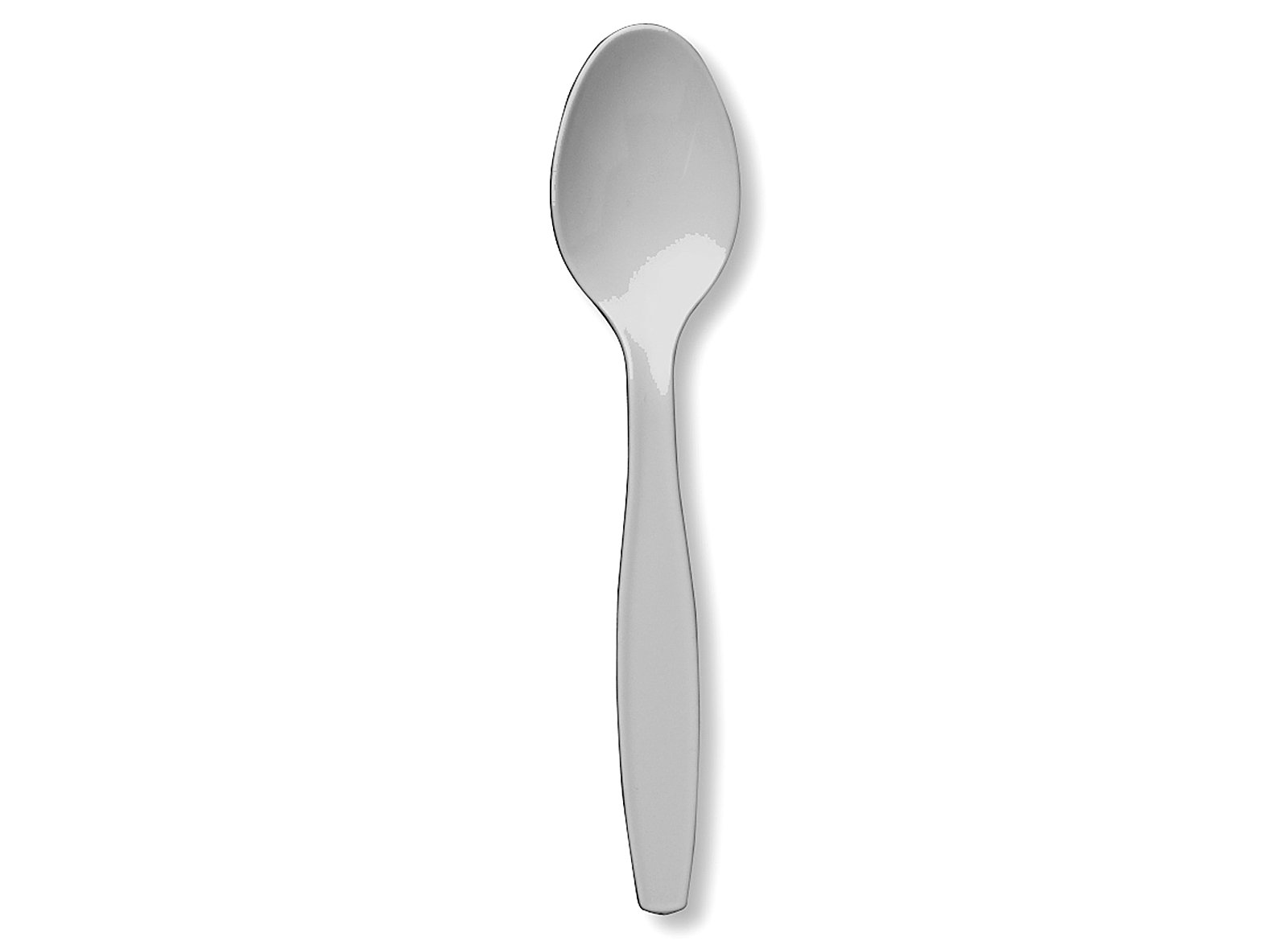 Shimmering Silver (Silver) Heavy Weight Spoons (24 count) - Click Image to Close