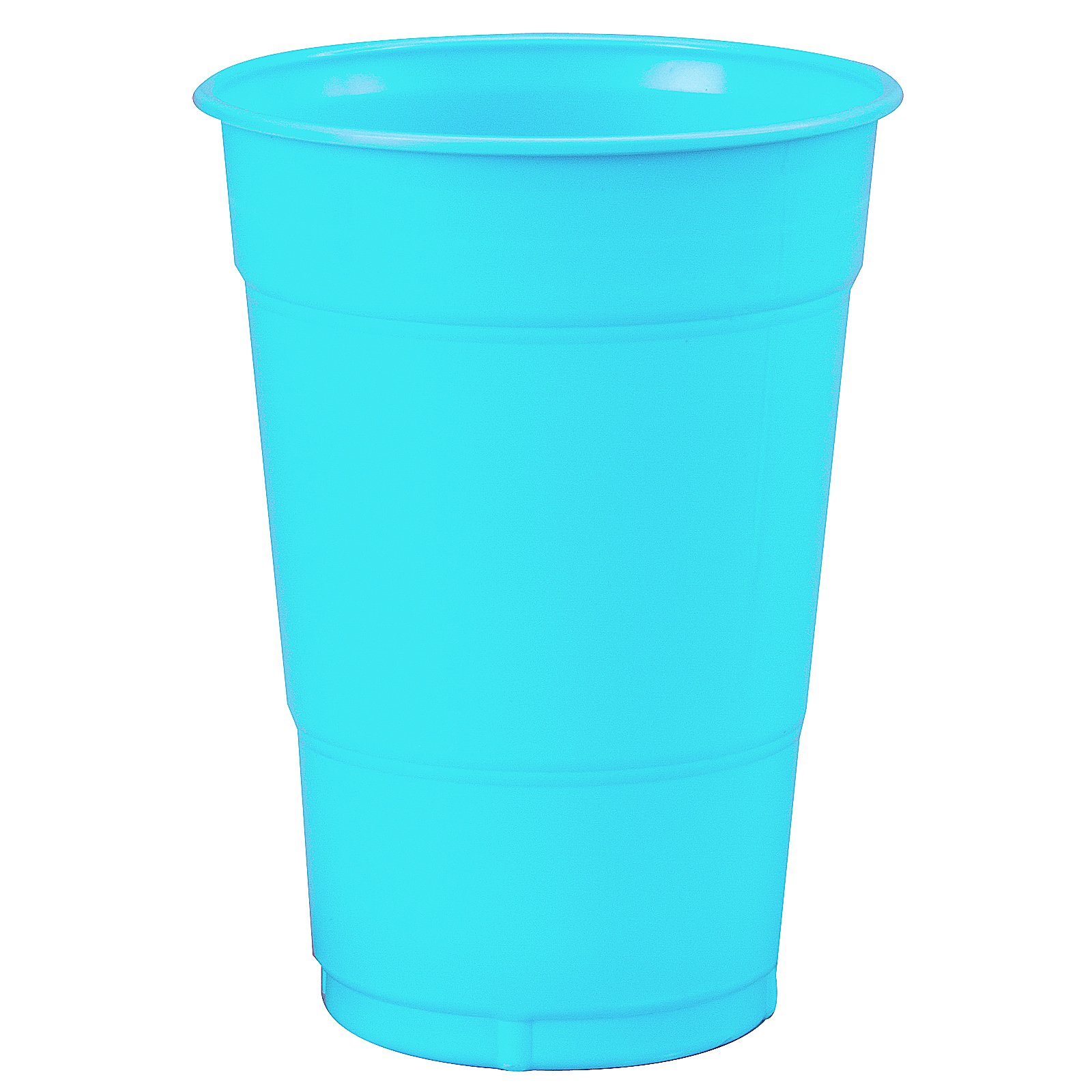 Bermuda Blue (Turquoise) 16 oz. Plastic Cups (20 count) - Click Image to Close