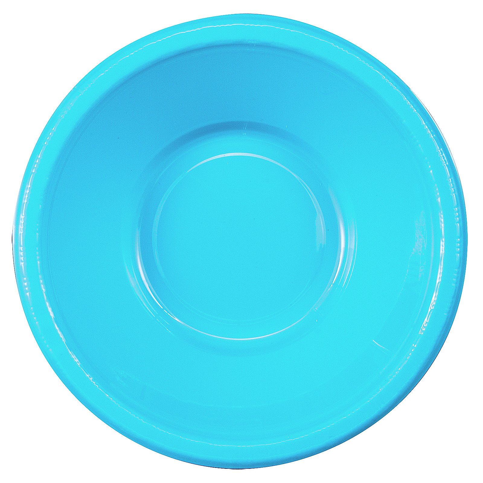 Bermuda Blue (Turquoise) Plastic Bowls (20 count) - Click Image to Close