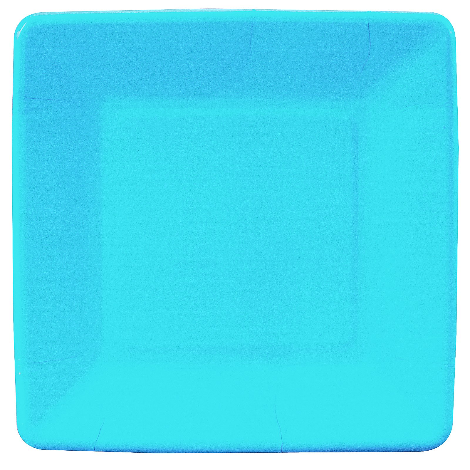 Bermuda Blue (Turquoise) Square Dessert Plates (18 count) - Click Image to Close