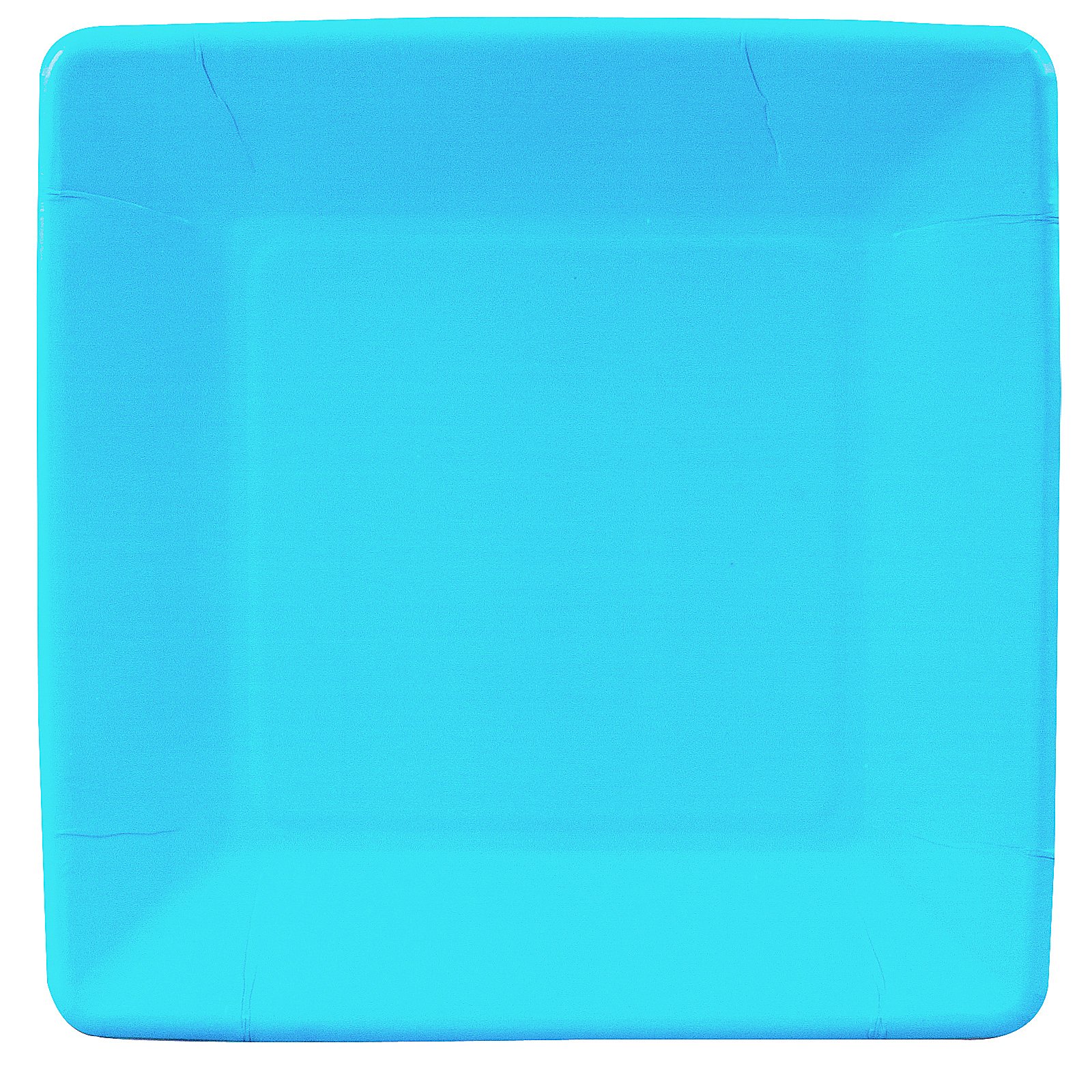 Bermuda Blue (Turquoise) Square Dinner Plates (18 count) - Click Image to Close