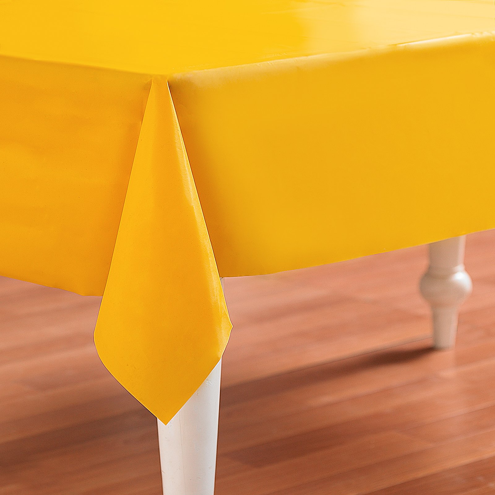 School Bus Yellow (Yellow) Plastic Tablecover - Click Image to Close