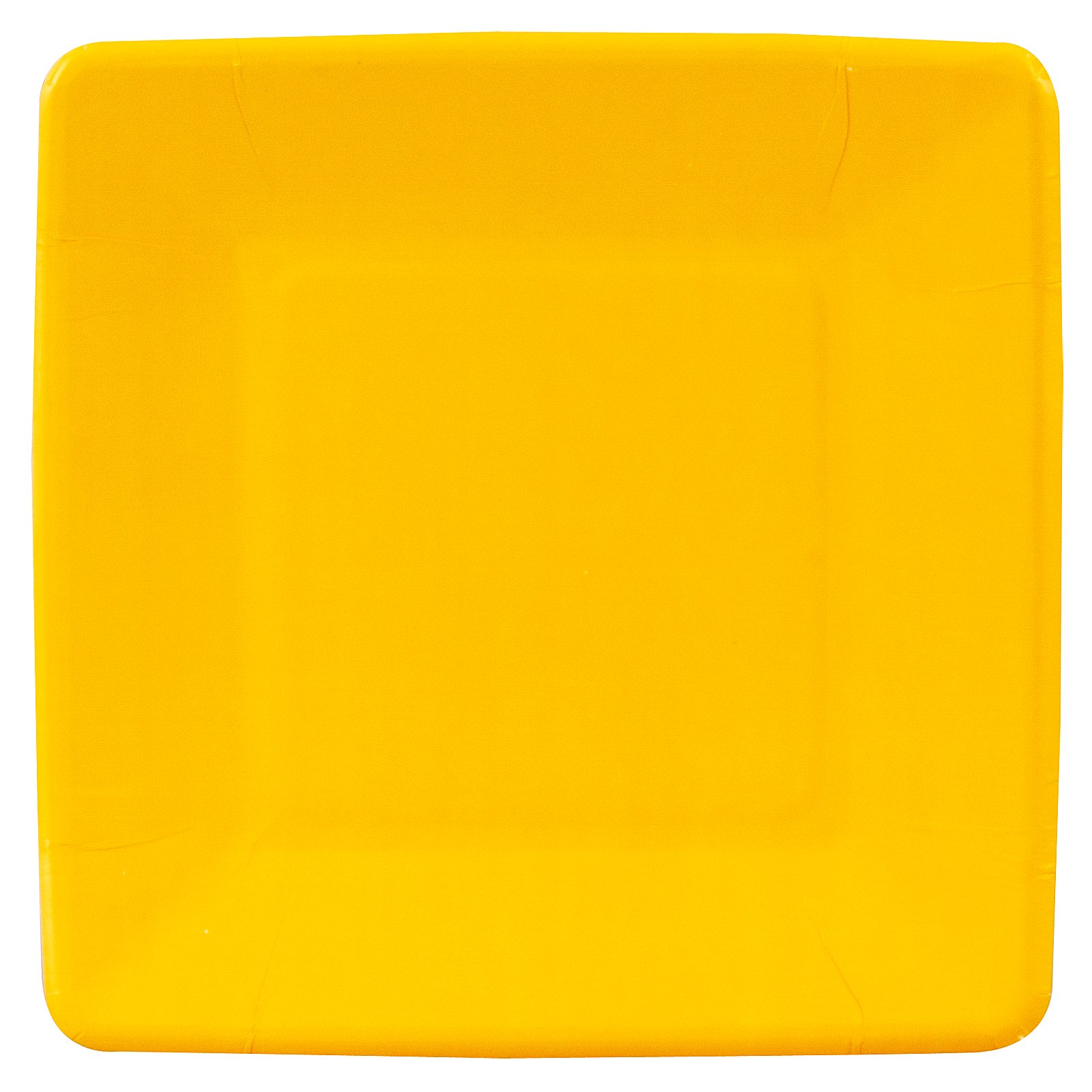 School Bus Yellow (Yellow) Square Dessert Plates (18 count)