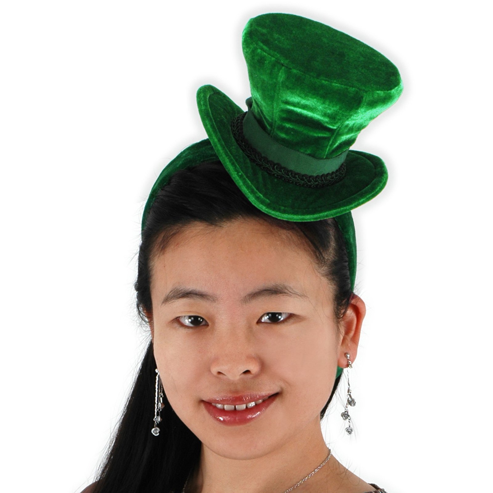 Green Cocktail Top Hat Headband - Click Image to Close