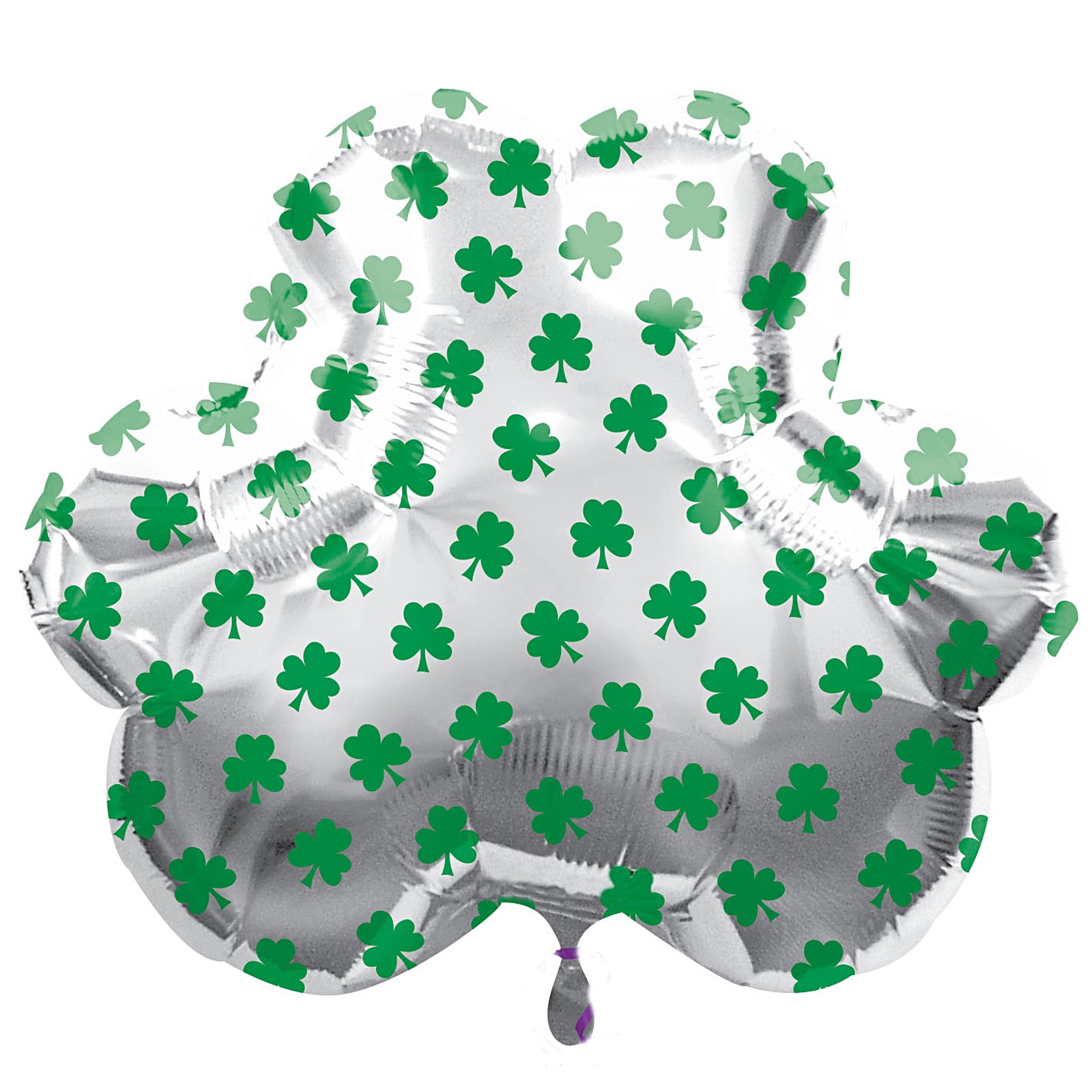 White Shamrock 25" Foil Balloon - Click Image to Close