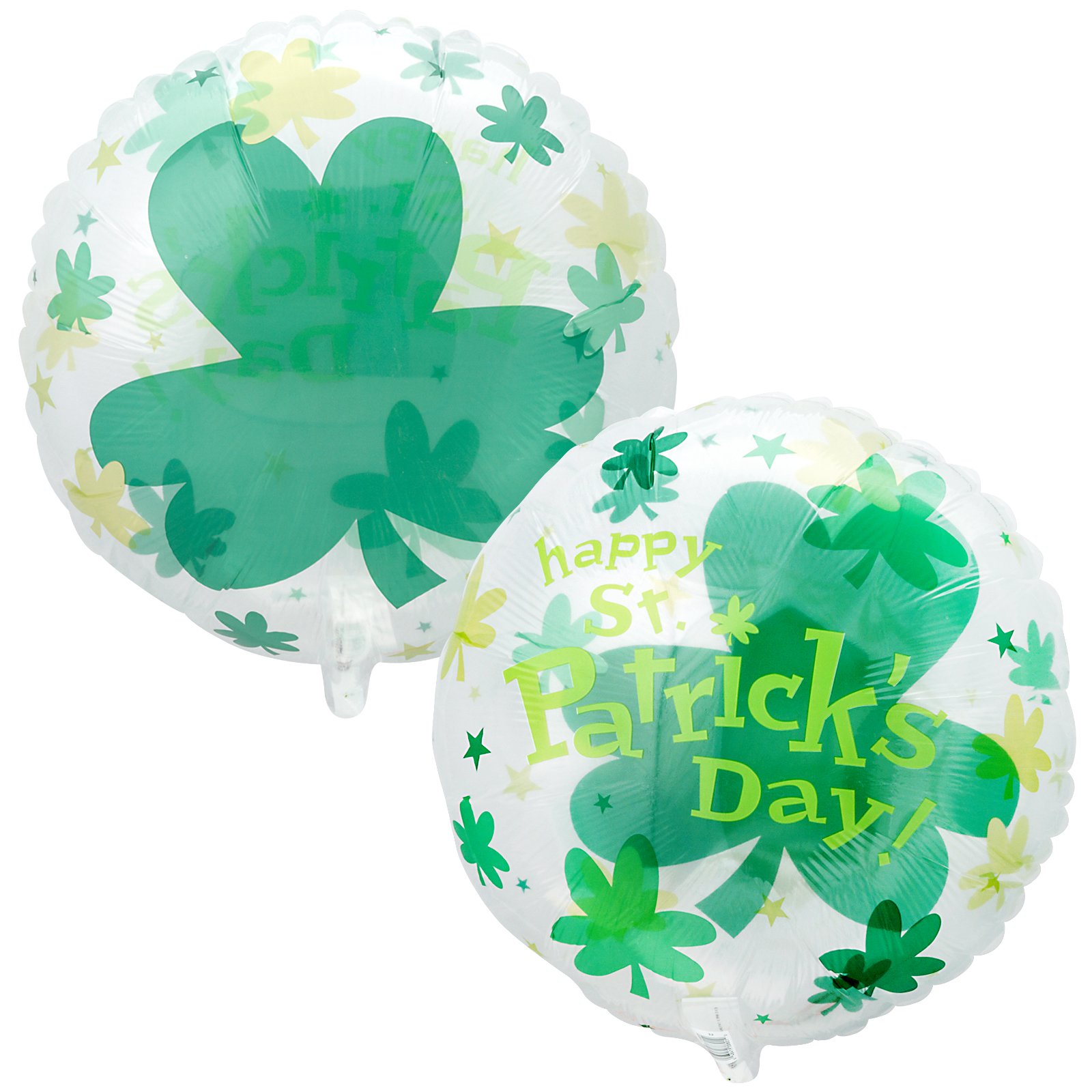 Clear Shamrock 22" Foil Balloon - Click Image to Close