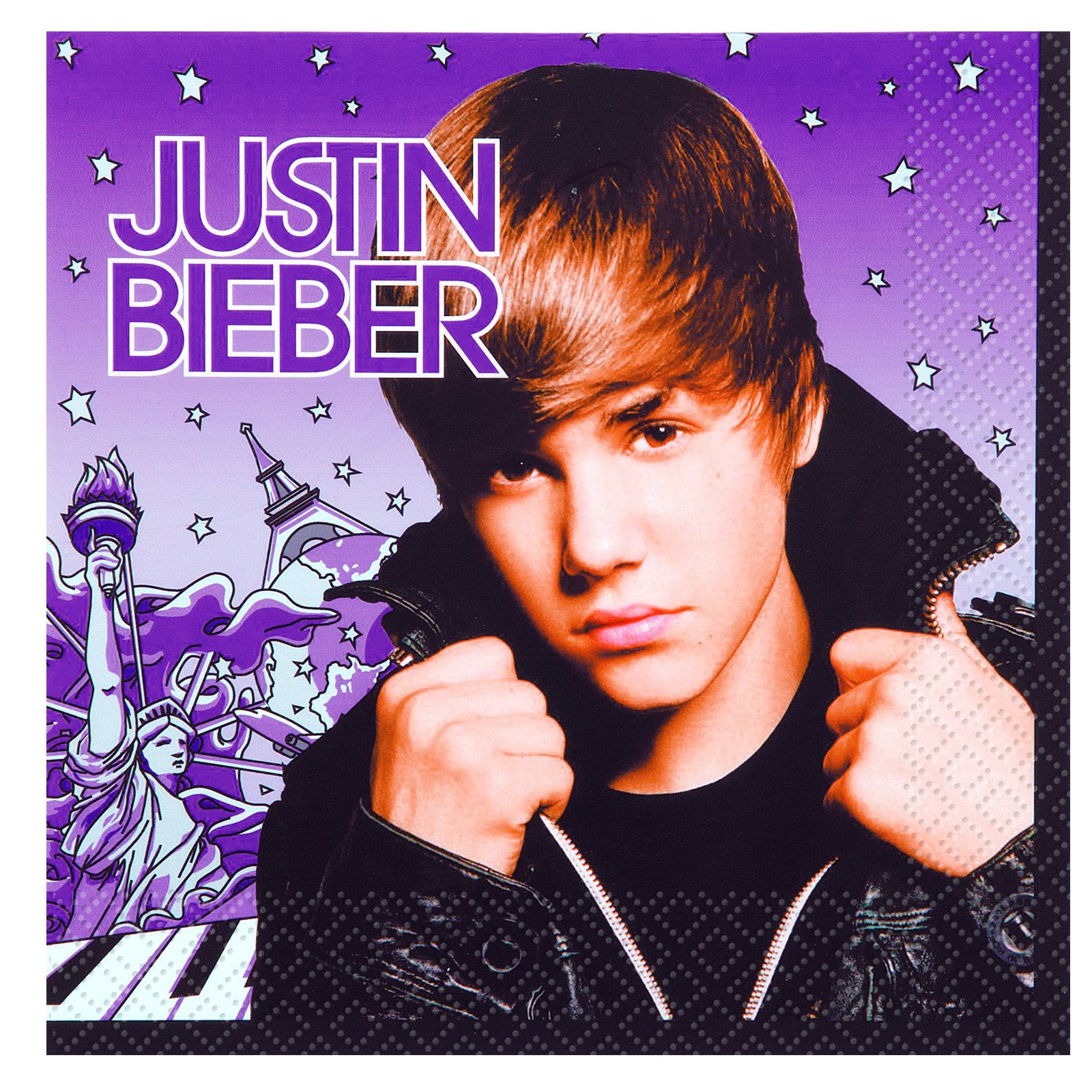 Justin Bieber Lunch Napkins (16 count) - Click Image to Close