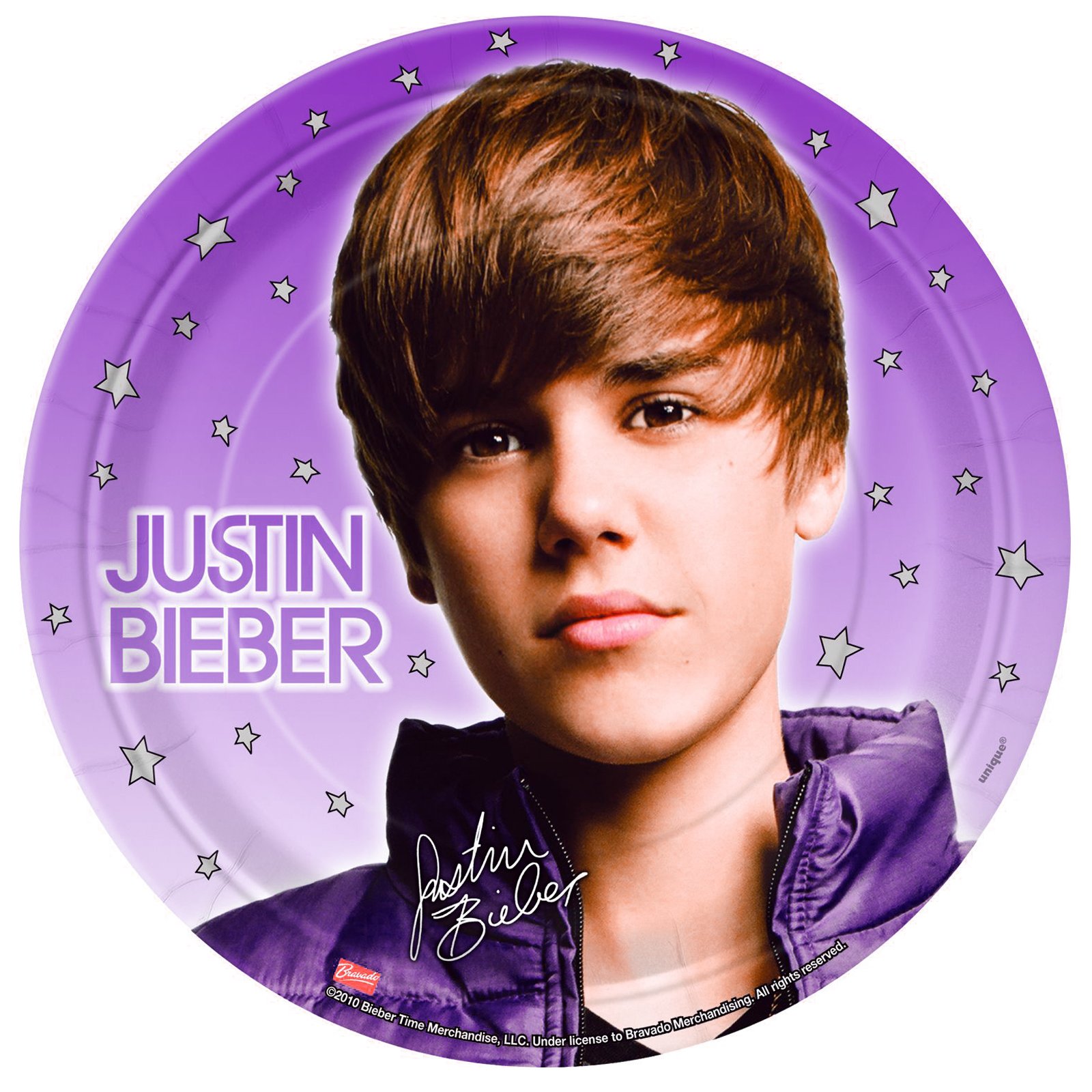 Justin Bieber Dessert Plates (8 count) - Click Image to Close