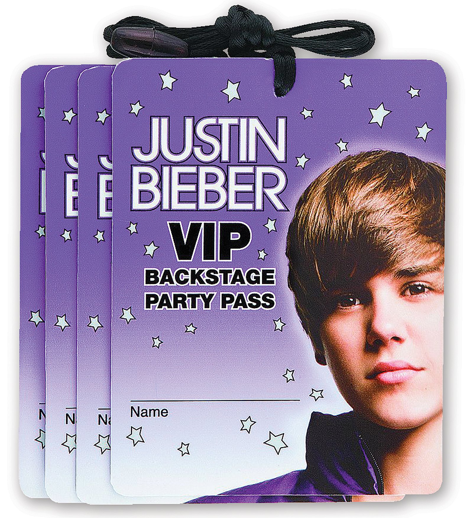 Justin Bieber VIP Backstage Passes (4 count) - Click Image to Close