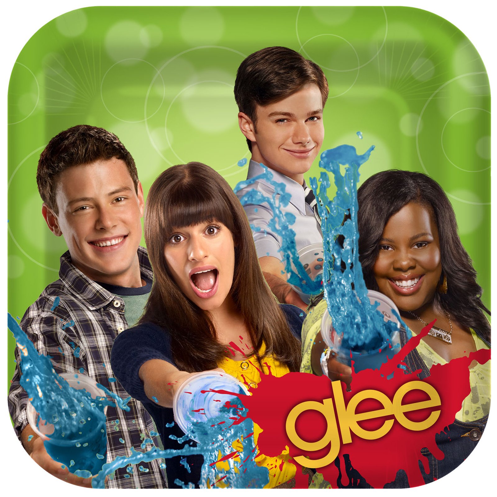 Glee Square Dinner Plates (8 count) - Click Image to Close