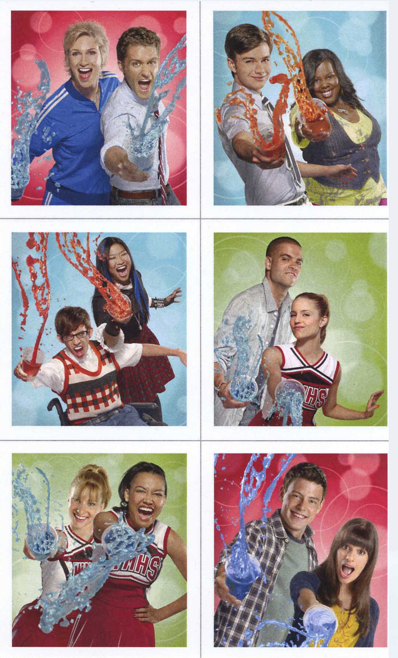 Glee Sticker Sheets (4 count)