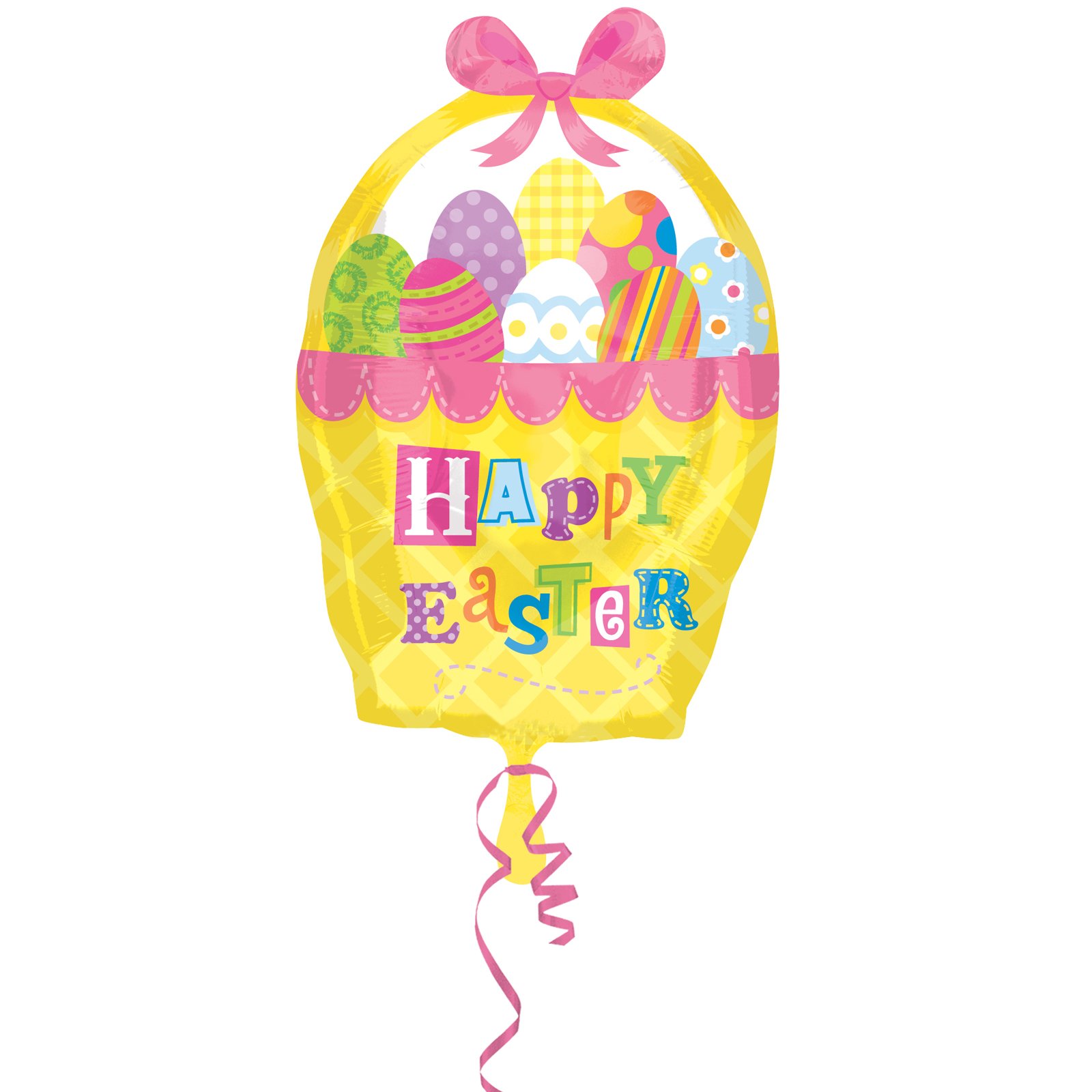 Easter Basket 18" Foil Balloon - Click Image to Close