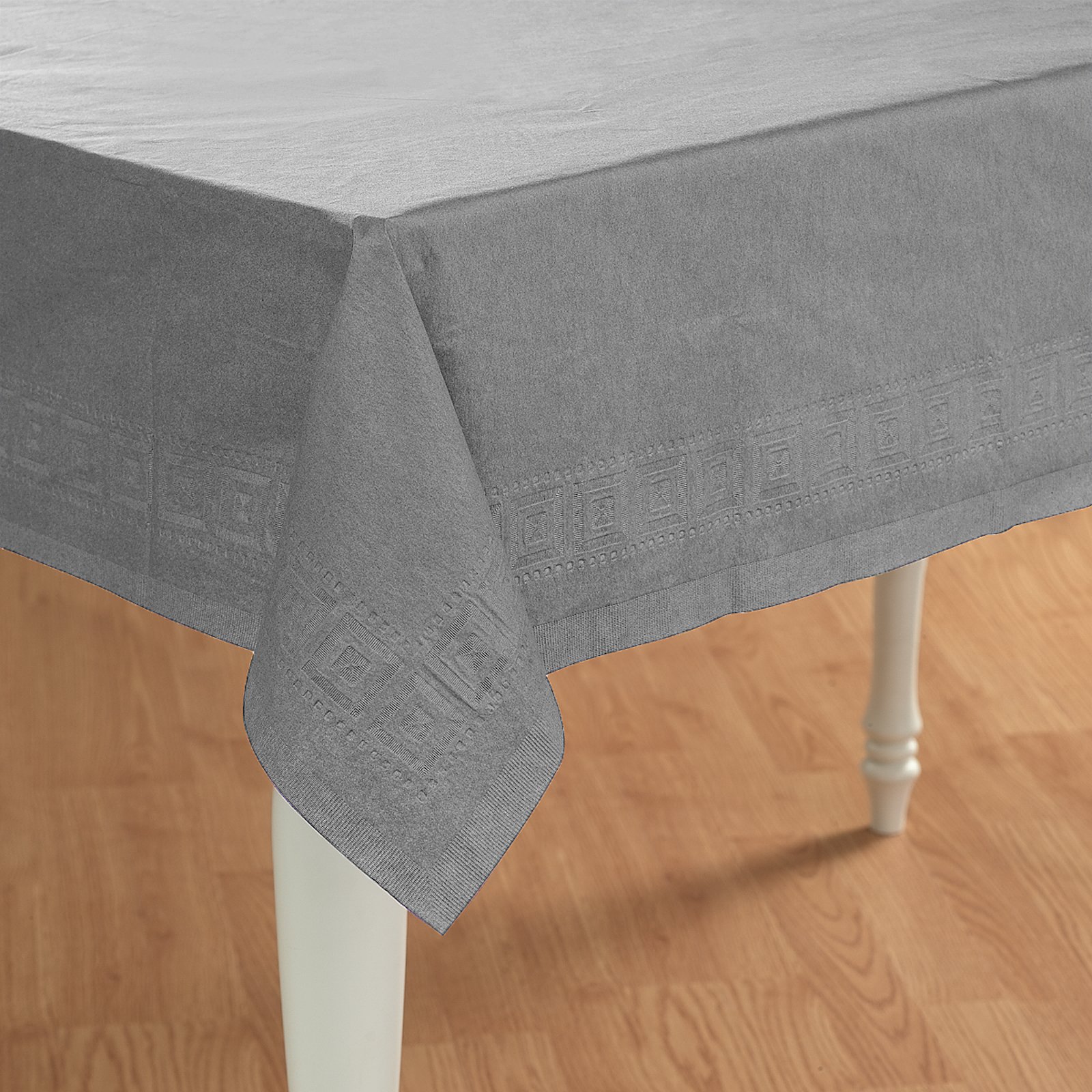 Shimmering Silver (Silver) Paper Tablecover - Click Image to Close