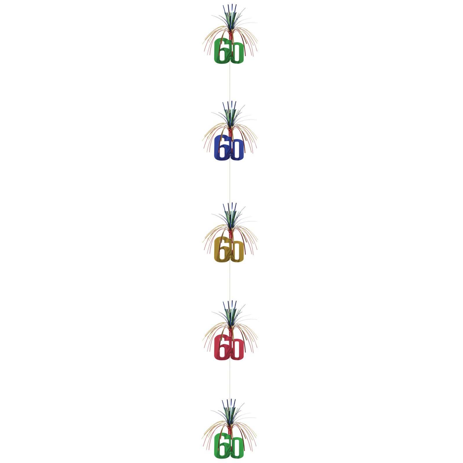 "60" Hanging Fireworks Cascades (2 count) - Click Image to Close