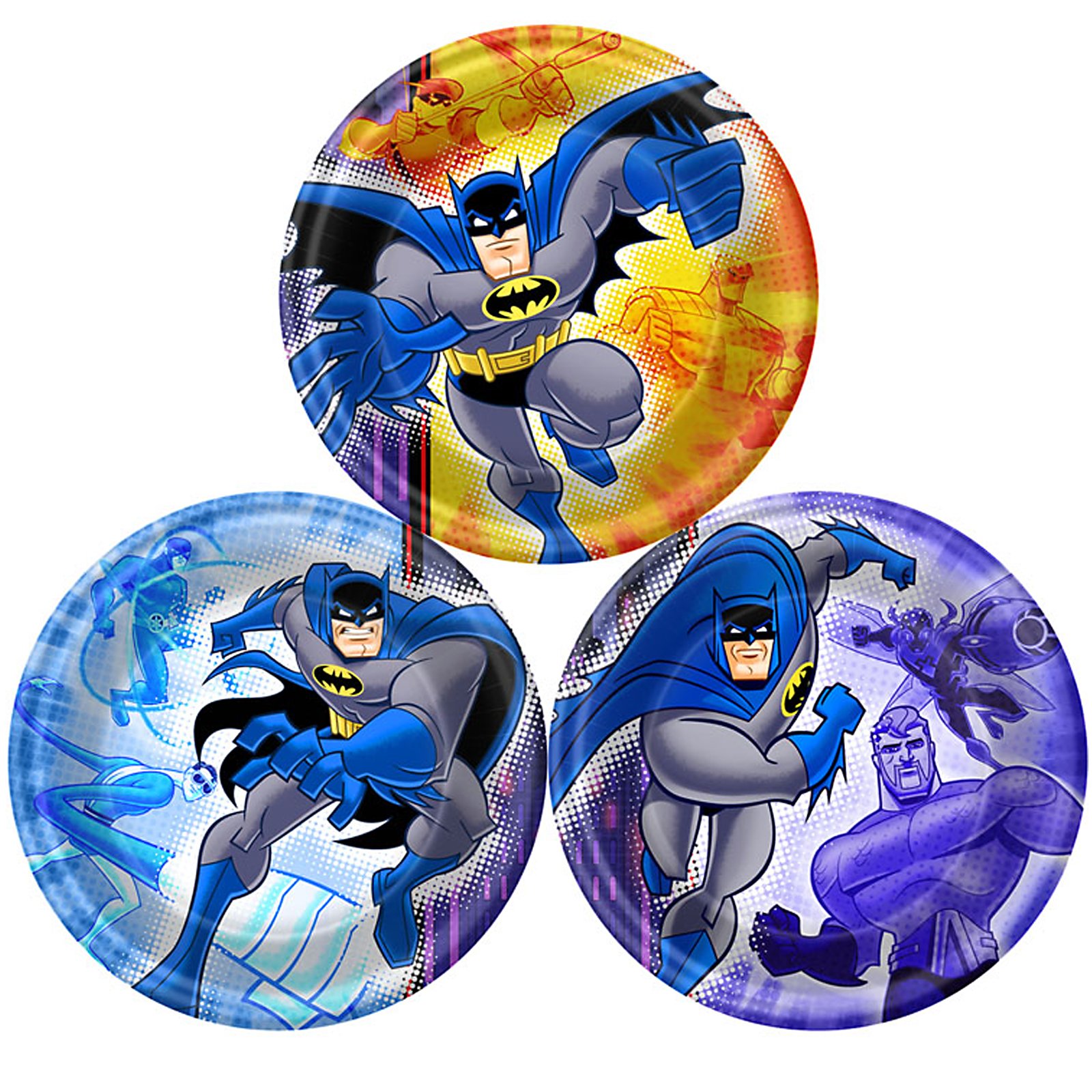 Batman Brave and Bold Dessert Plates Assorted (8 count) - Click Image to Close