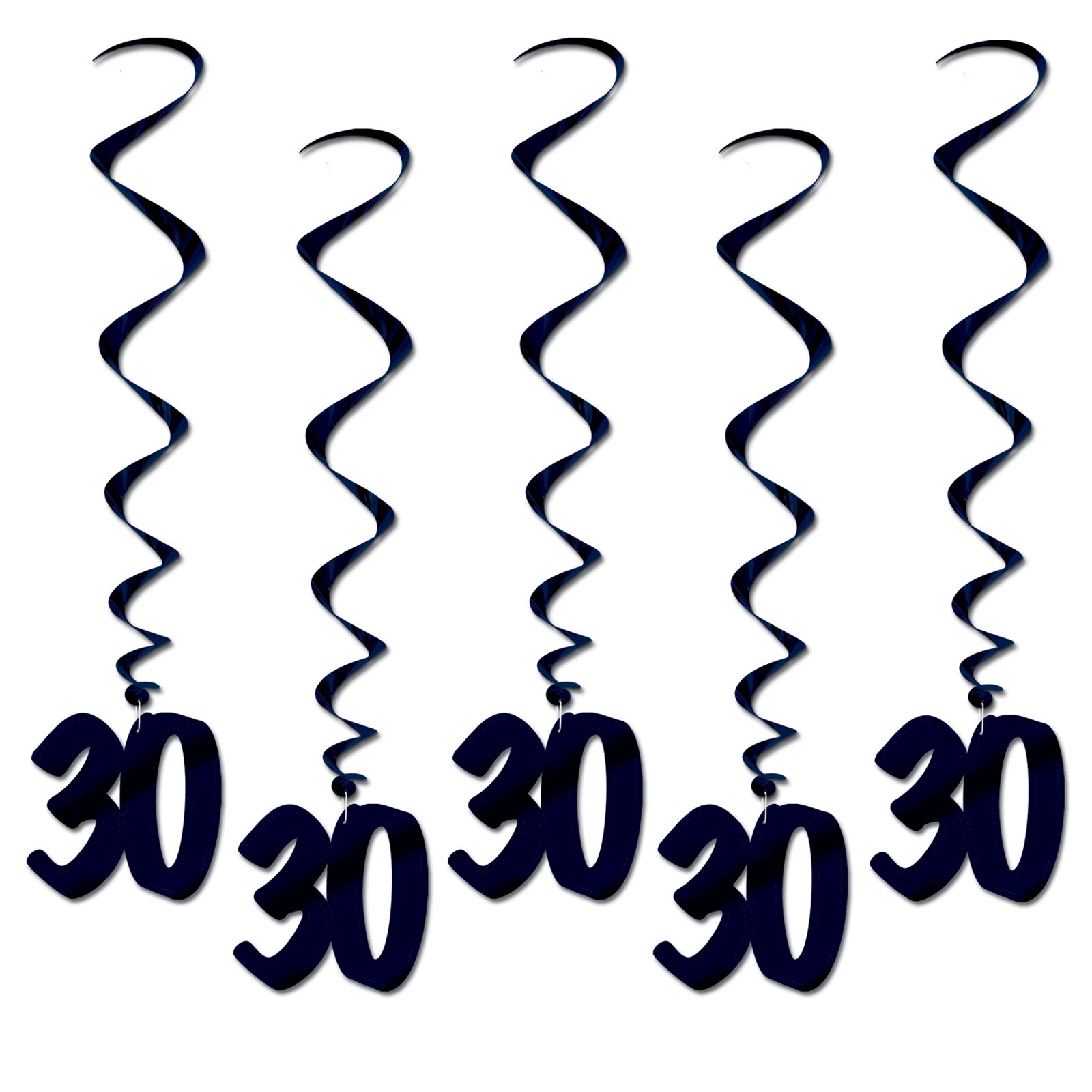 "30" Hanging Whirls (5 count) - Click Image to Close