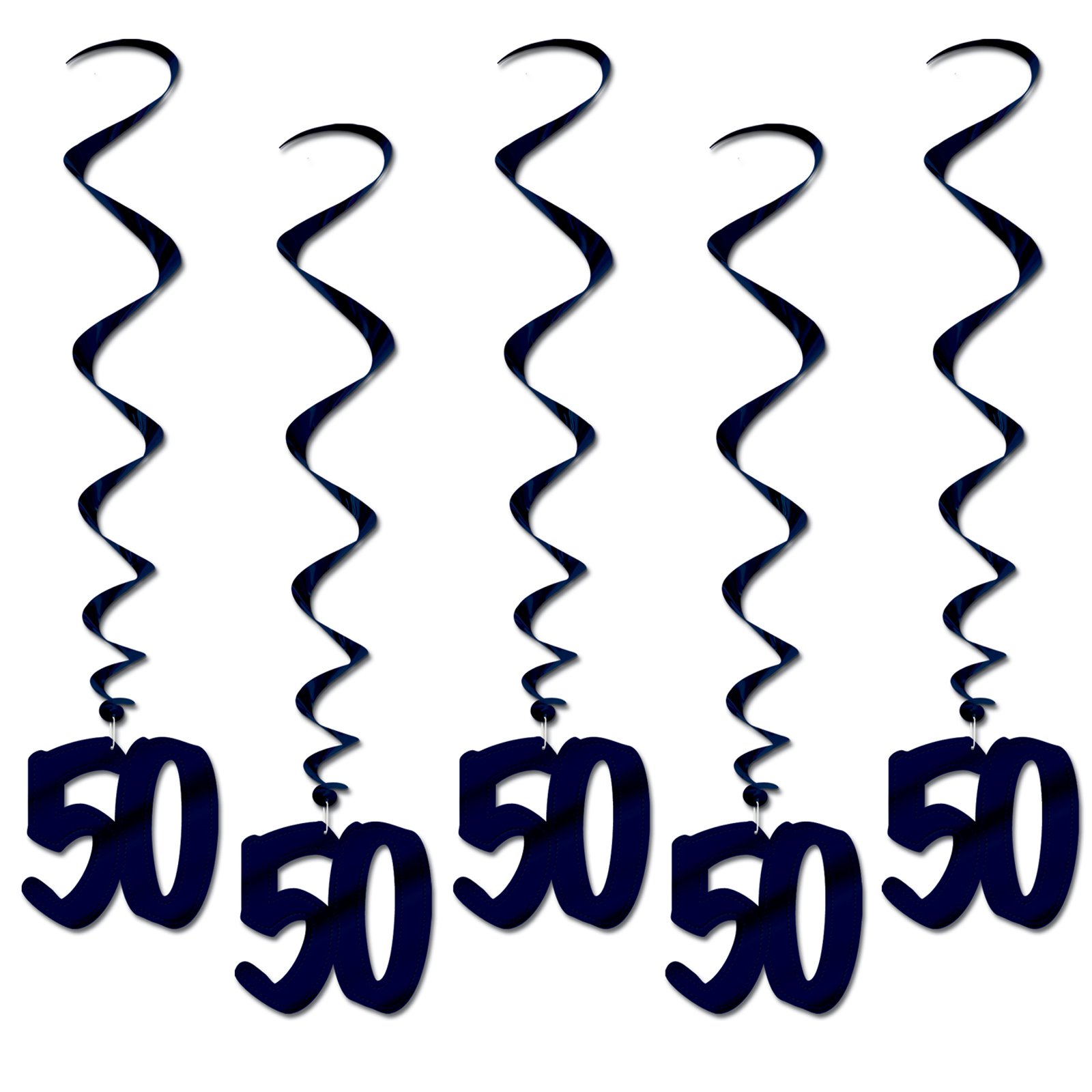 "50" Hanging Whirls (5 count)