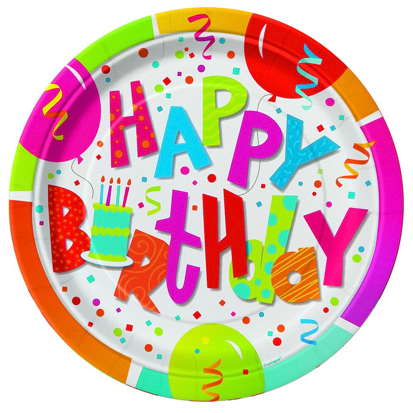 Birthday Jamboree Dessert Plates (8 count) - Click Image to Close