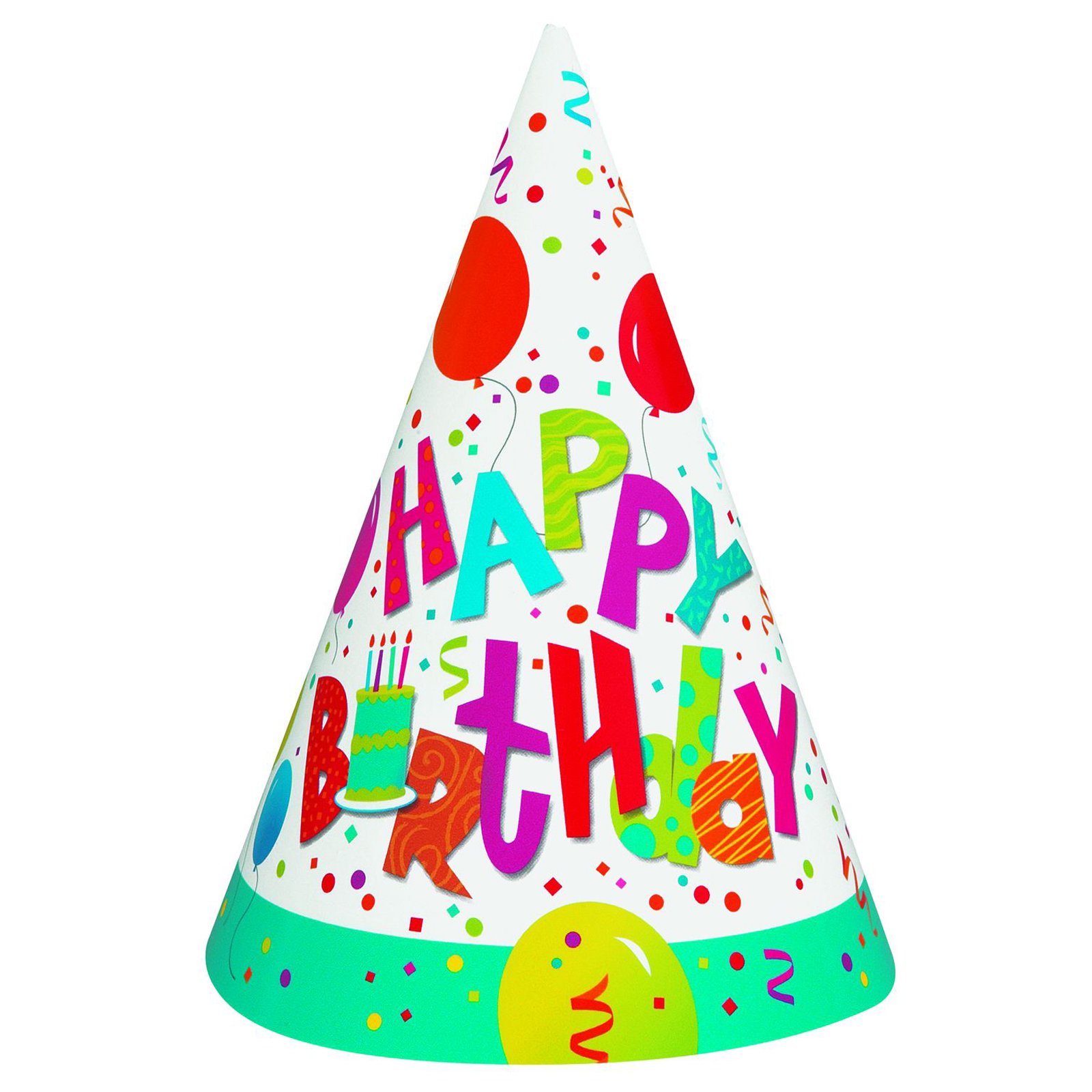 Birthday Jamboree Party Hats (8 count) - Click Image to Close