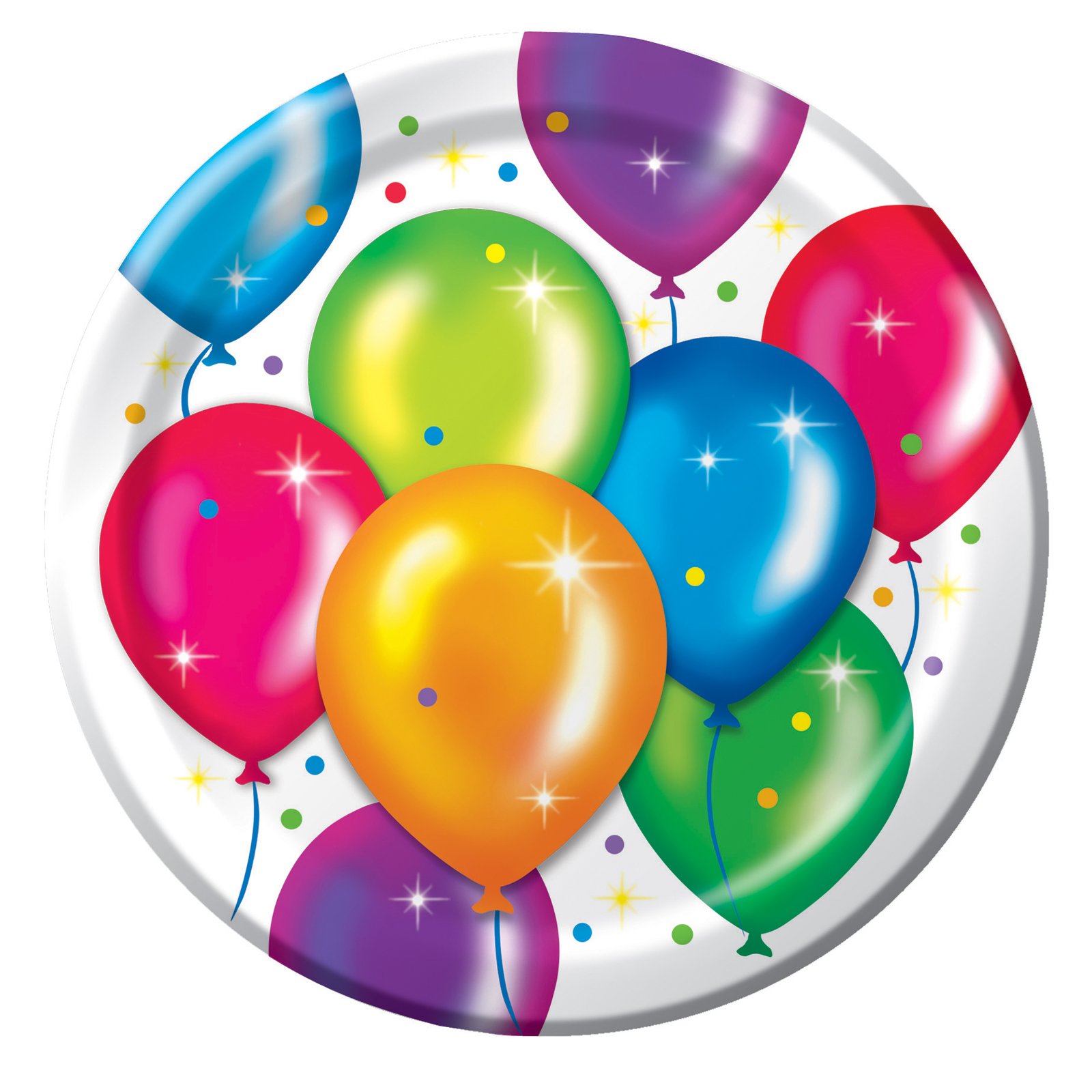 Birthday Balloons Dessert Plates (18 count)