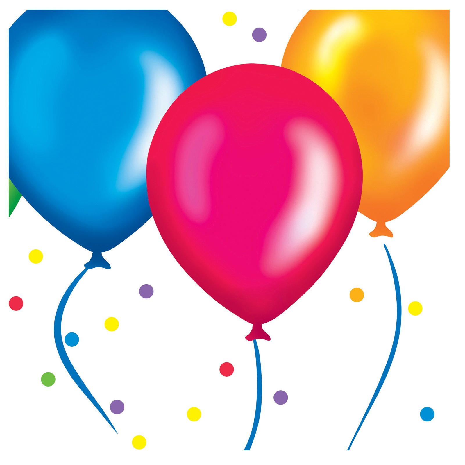 Birthday Balloons Beverage Napkins (36 count) - Click Image to Close