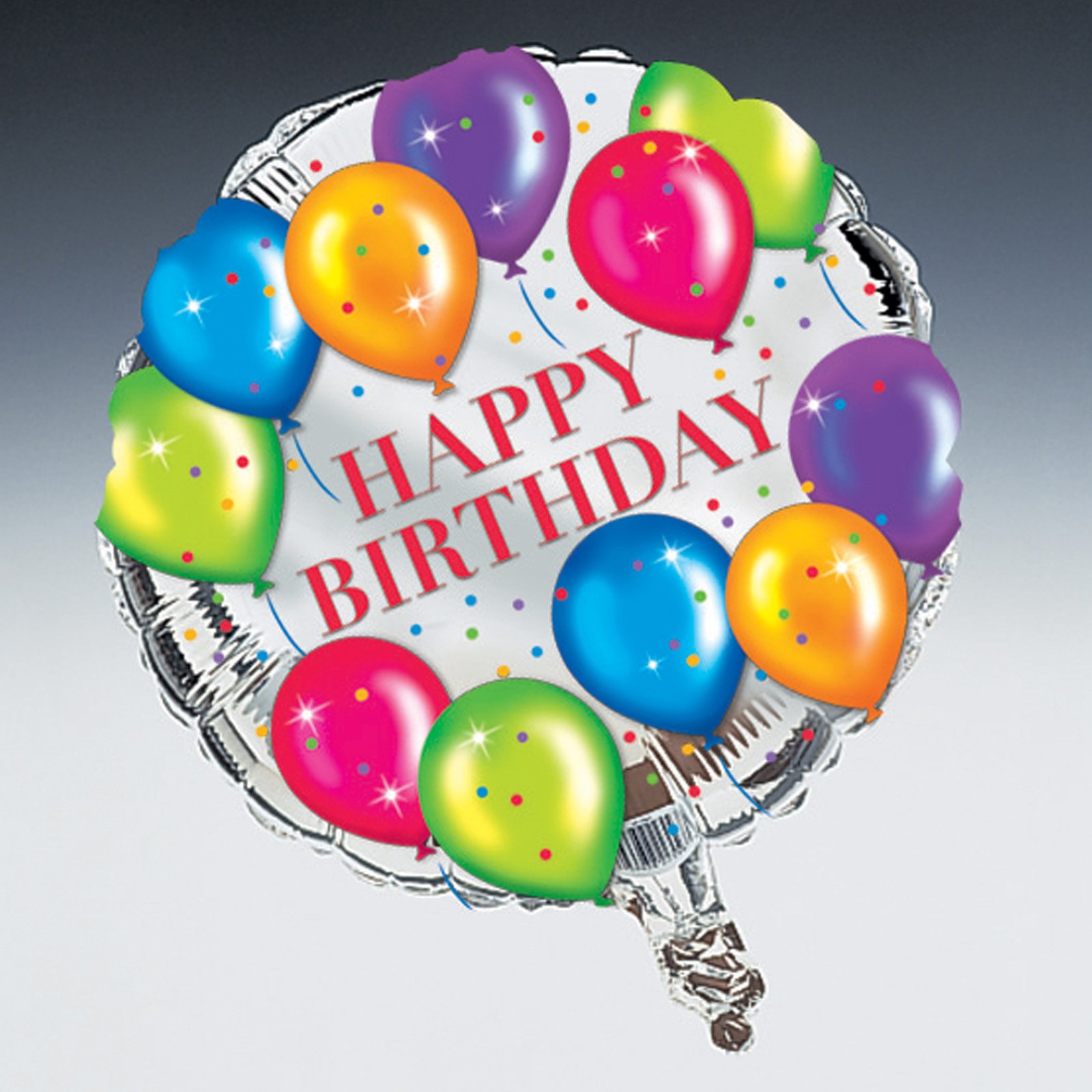 Birthday Balloons 18" Foil Balloon - Click Image to Close