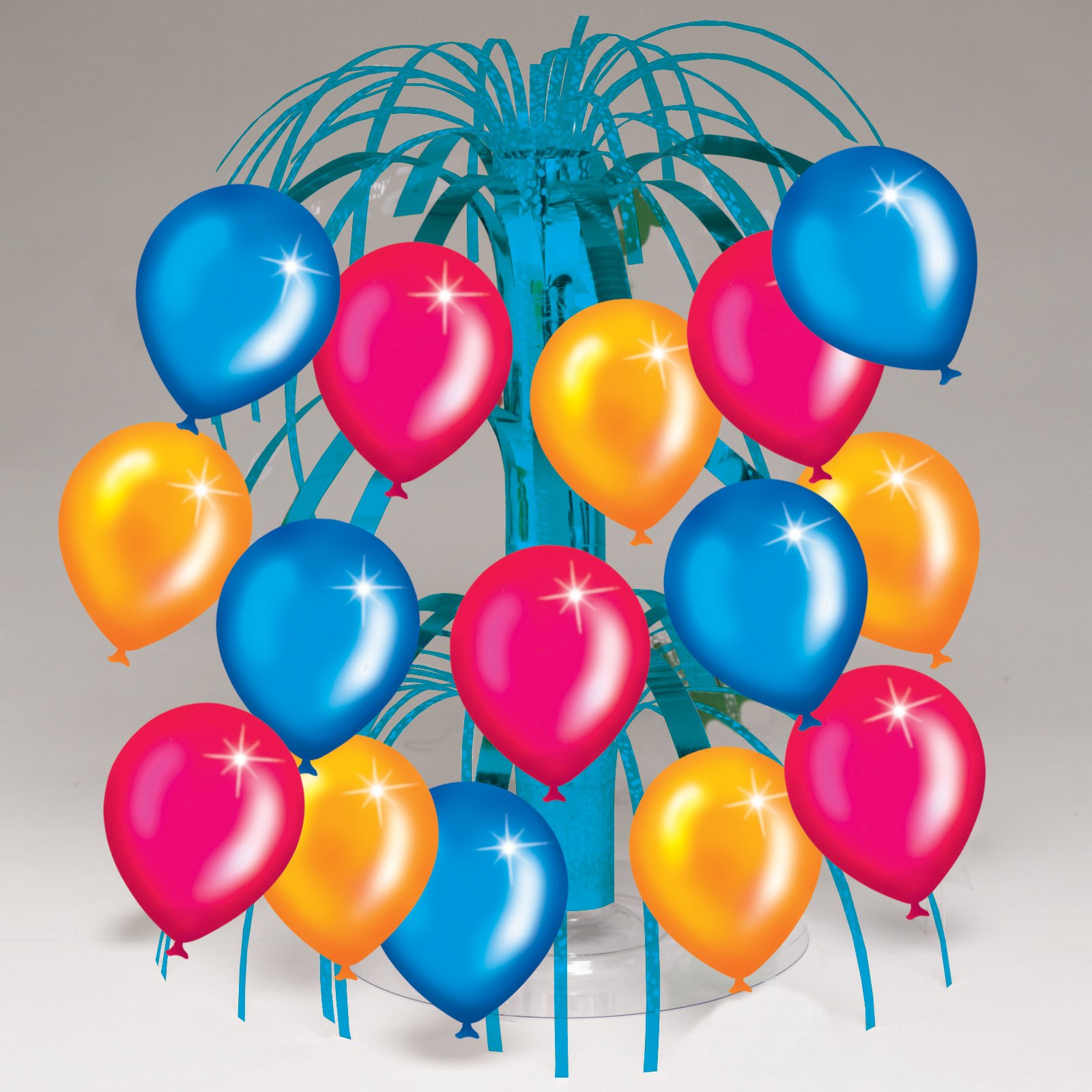 Birthday Balloons Mini Cascade Centerpiece - Click Image to Close