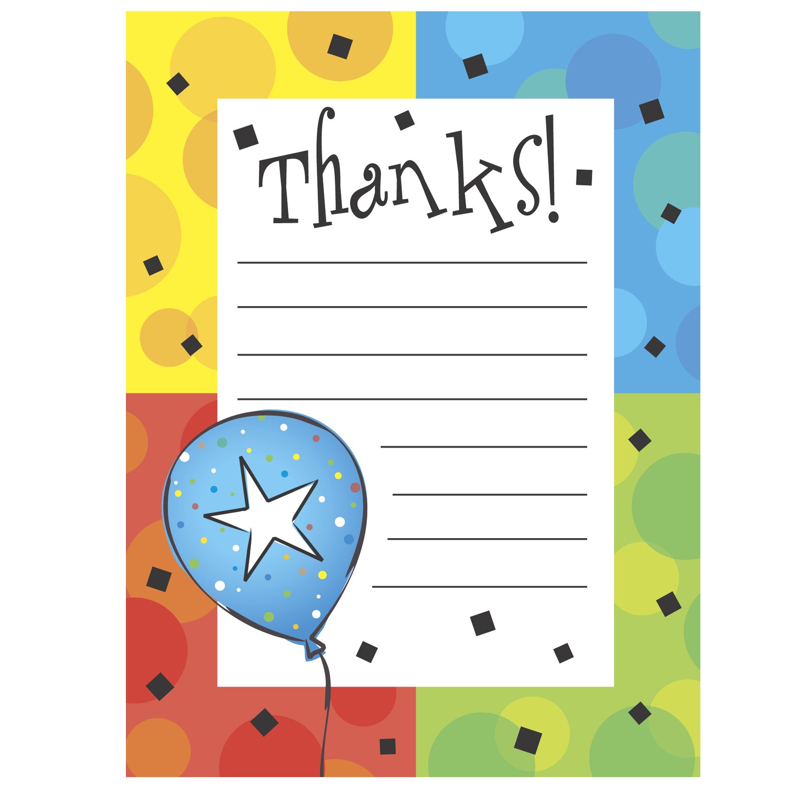 Cake Celebration Thank You Postcards (8 count) - Click Image to Close